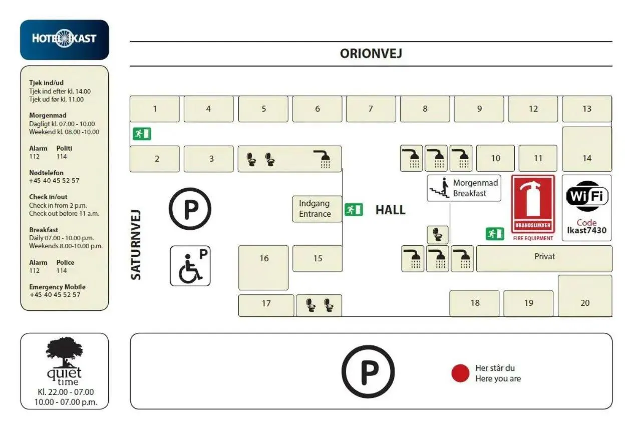 Floor plan in Hotel Ikast