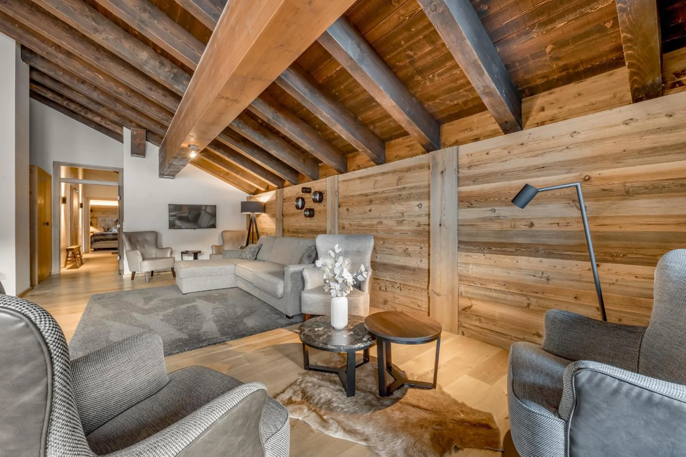 Living room in AlpenParks Hotel & Apartment Arlberg Warth mit Pool