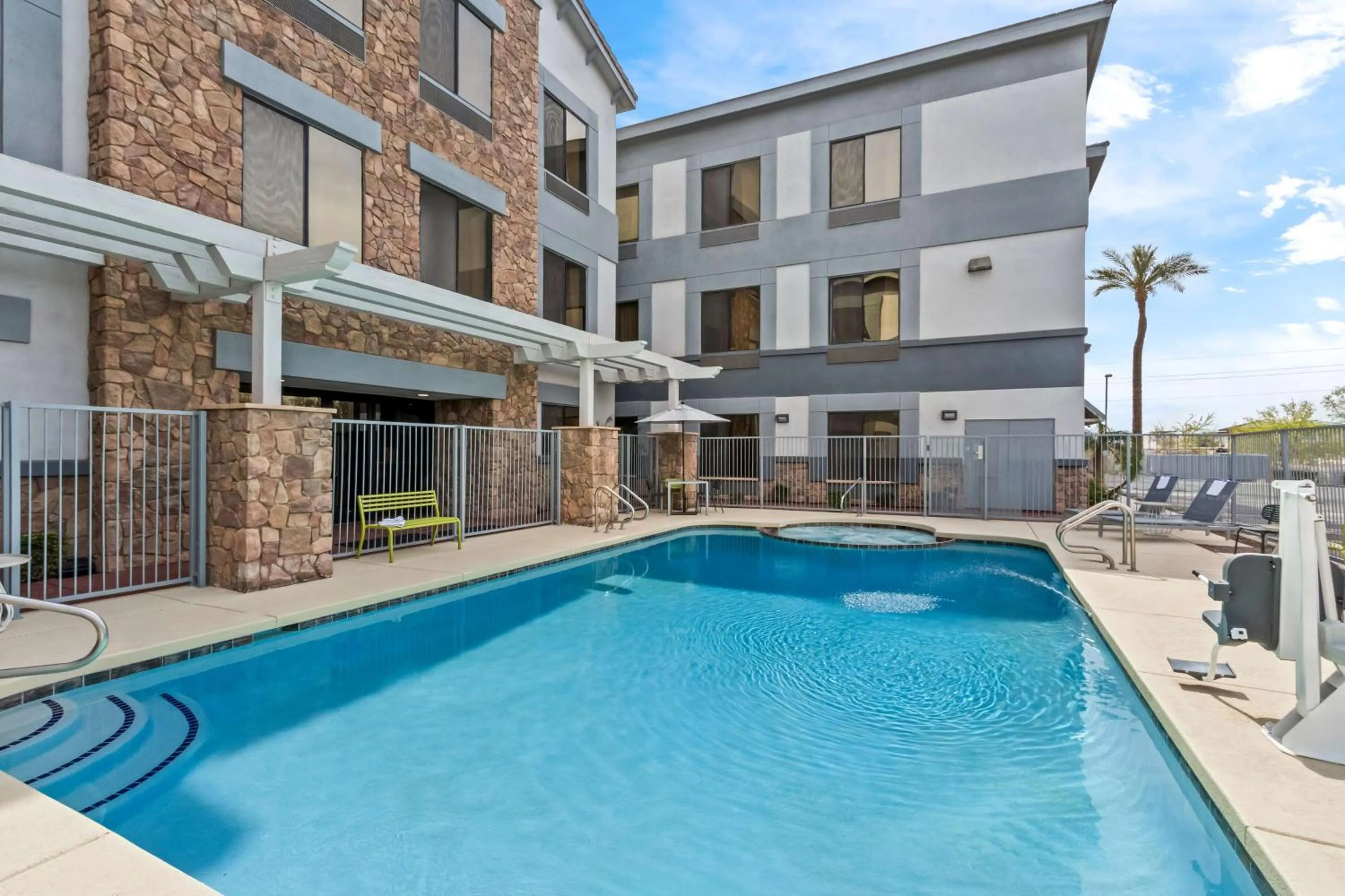 Pool view in Legacy Inn & Suites