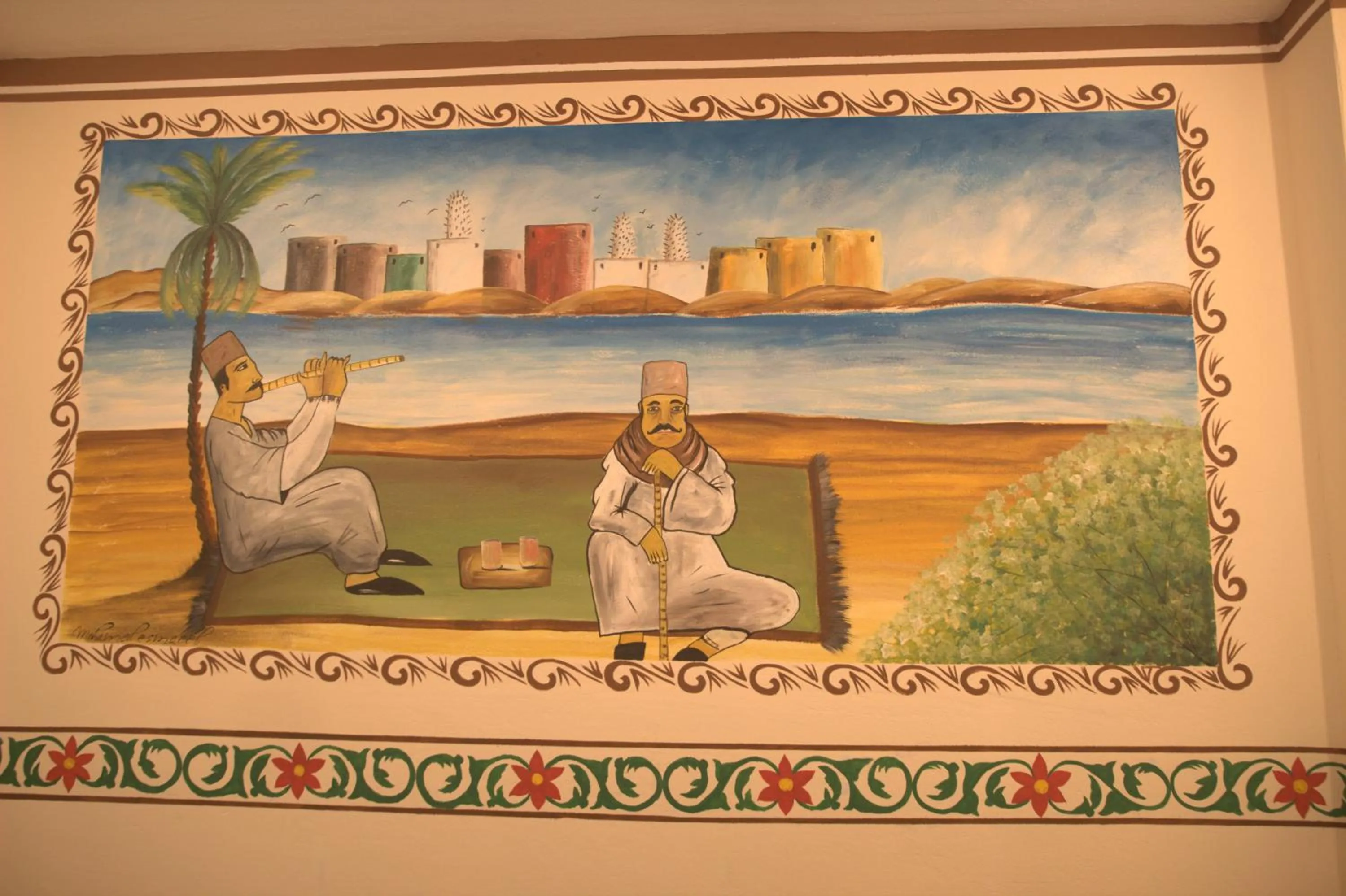 Decorative detail in Al Baeirat Hotel