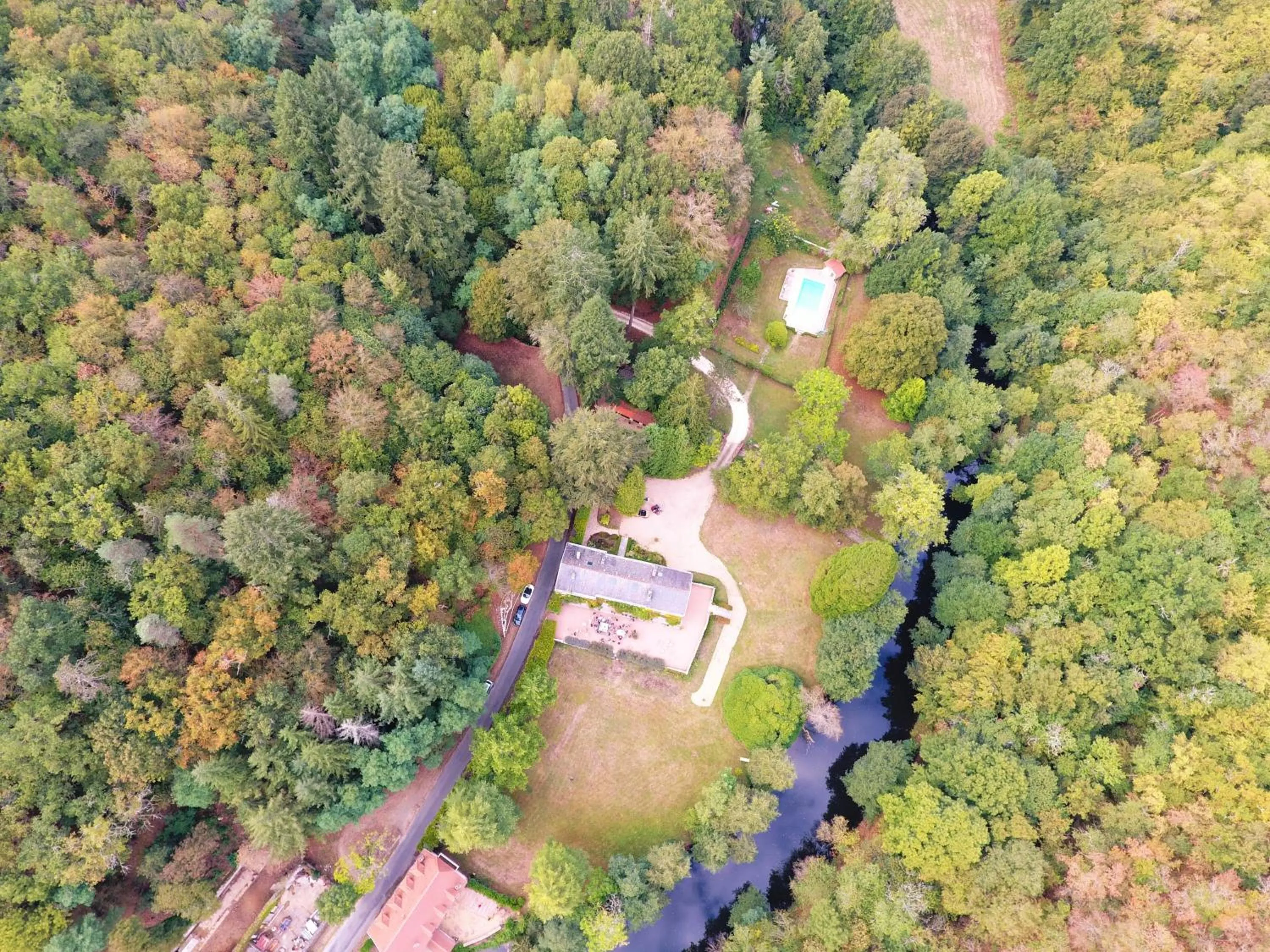 Bird's eye view in Domaine de La Brugere