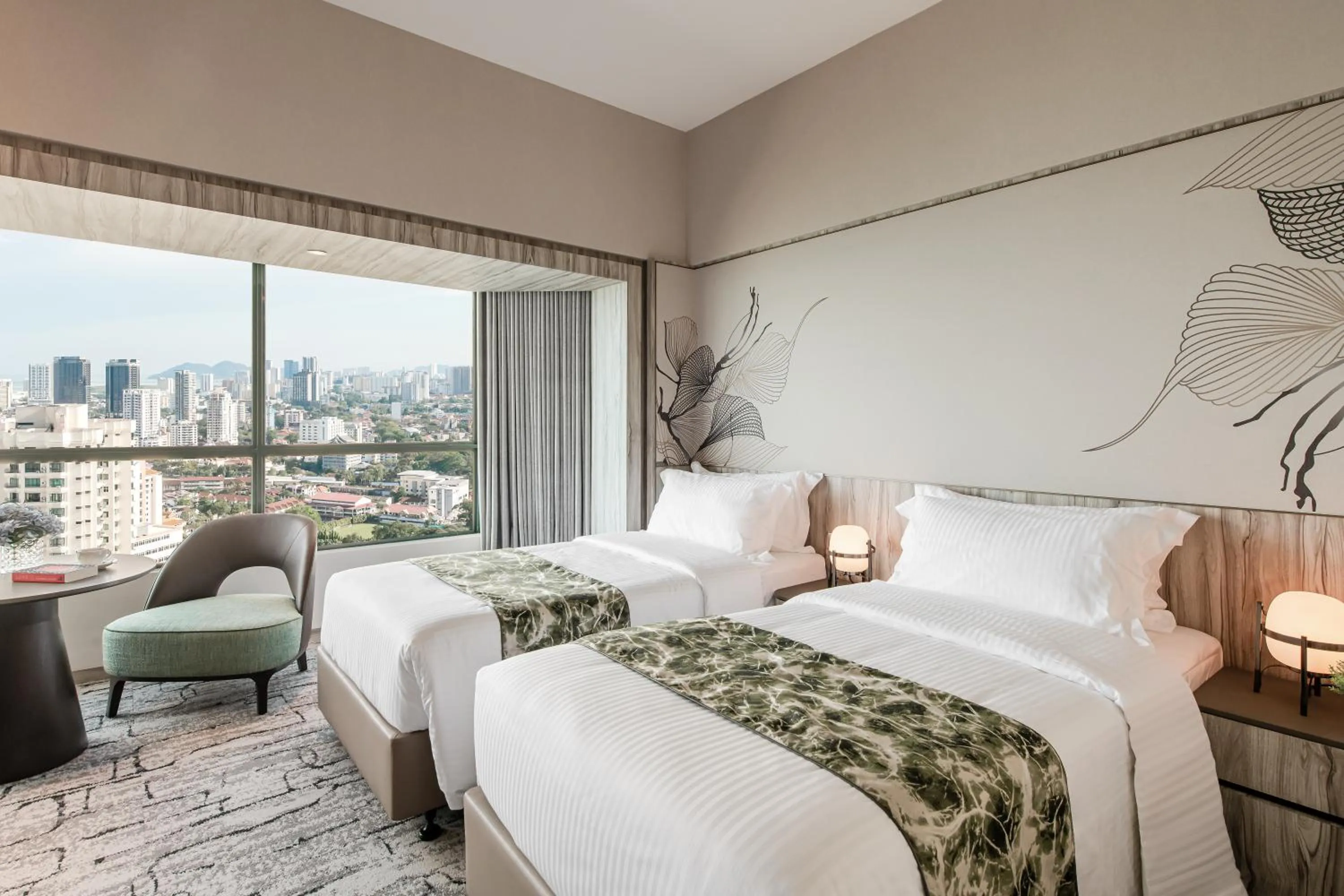 View (from property/room), Bed in Ascott Gurney Penang