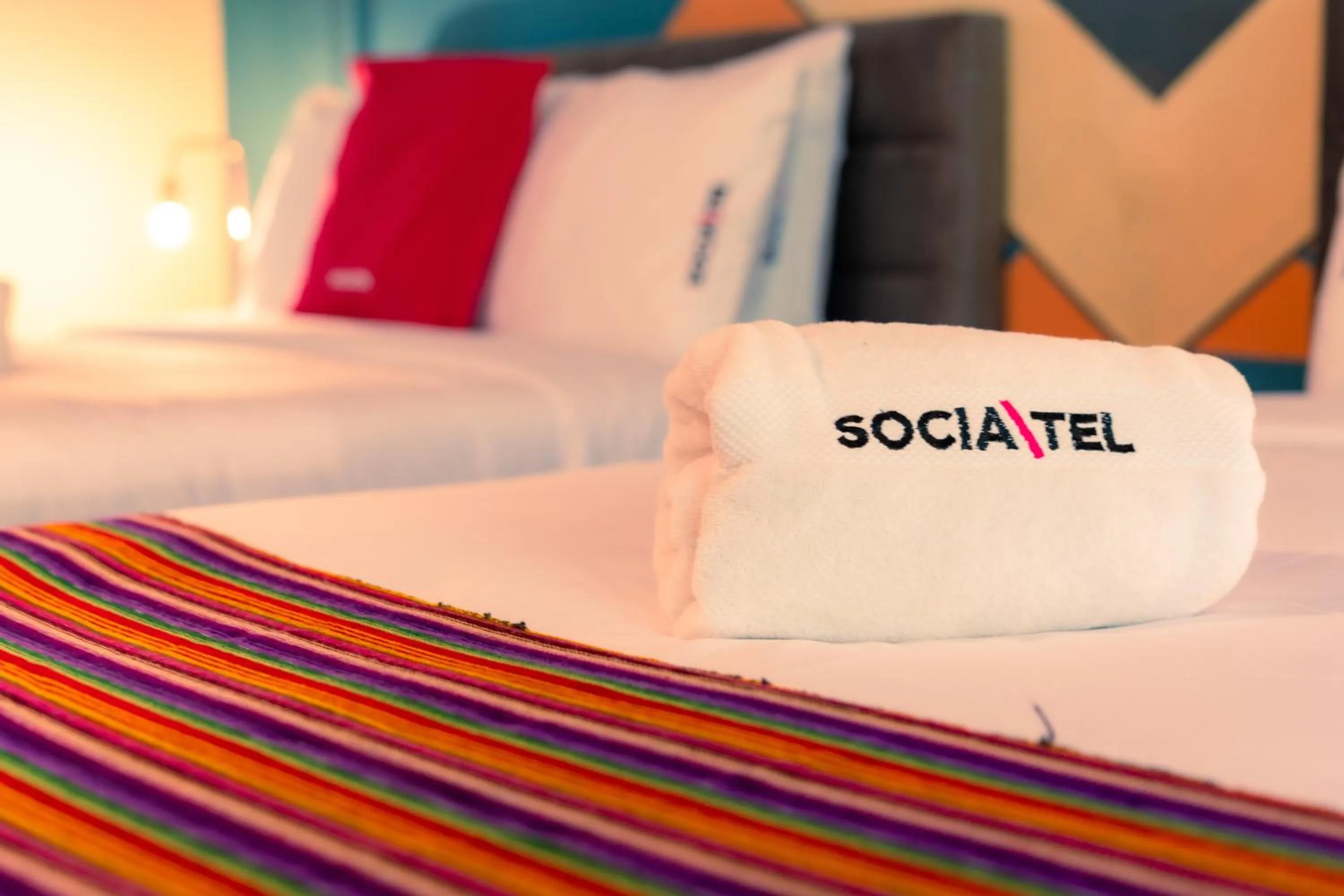 Bed in Socialtel Atitlan