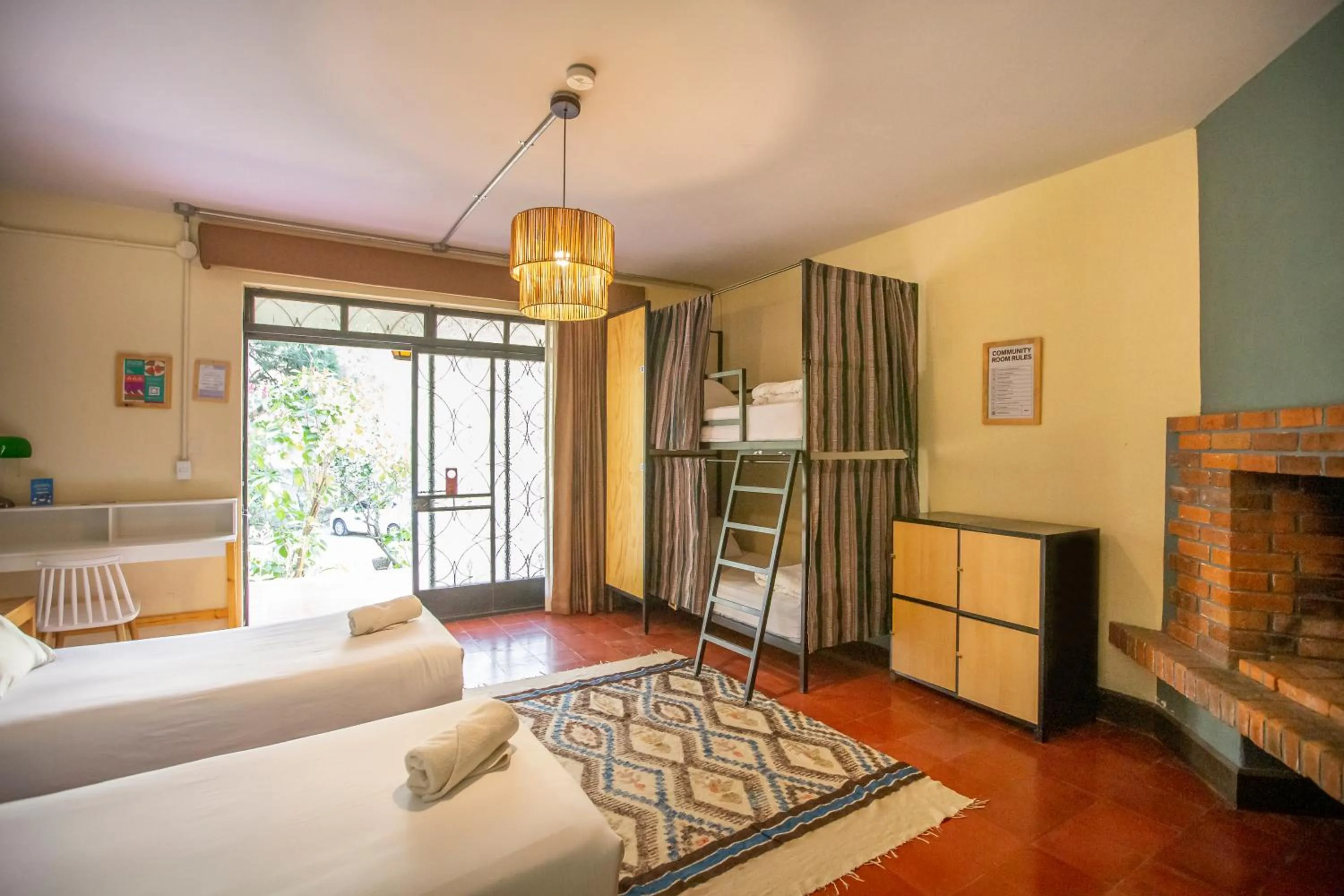 Bed in Socialtel Atitlan