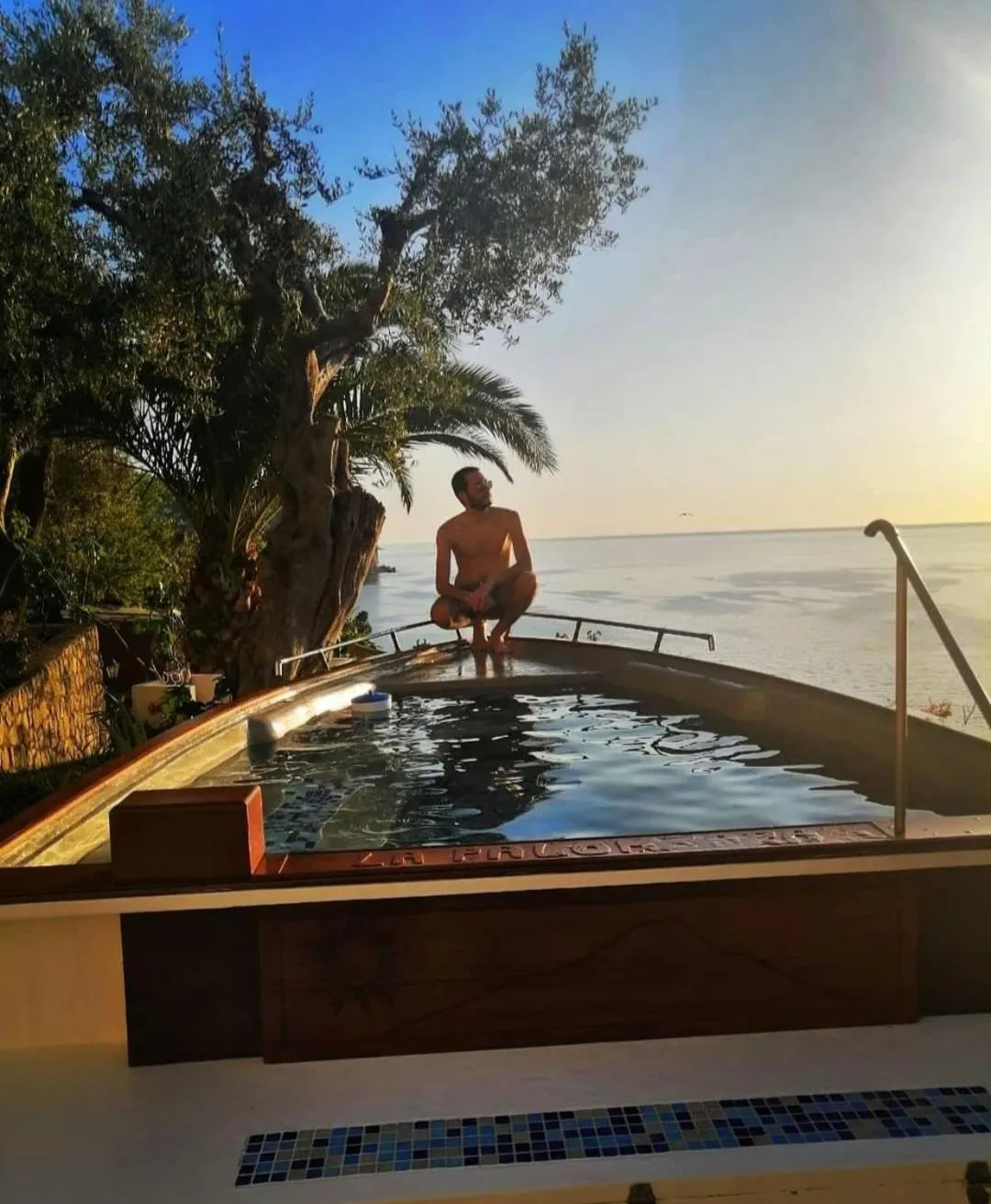 Pool view in La Palombara B&B