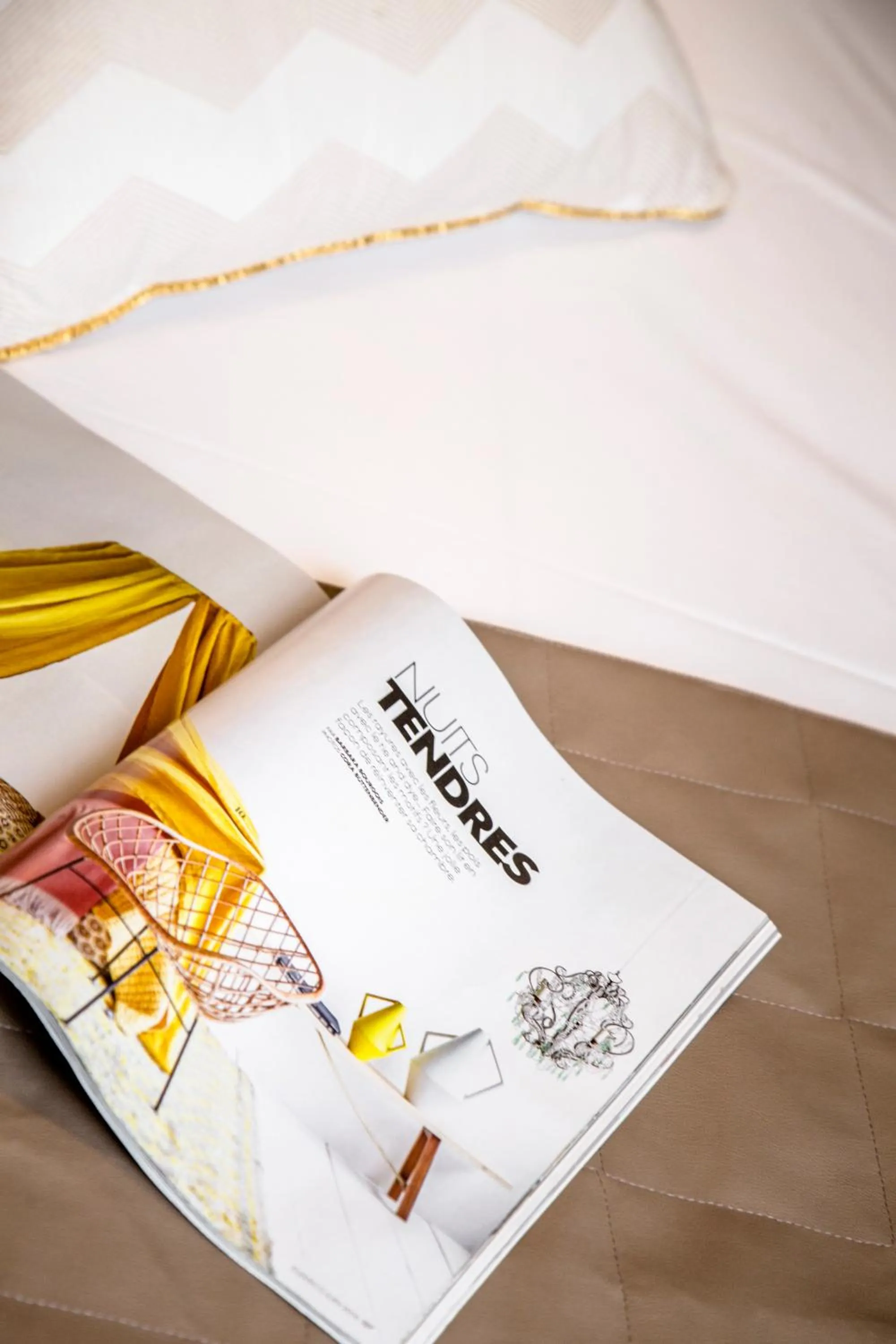 Decorative detail, Bed in Hotel De La Pommeraie