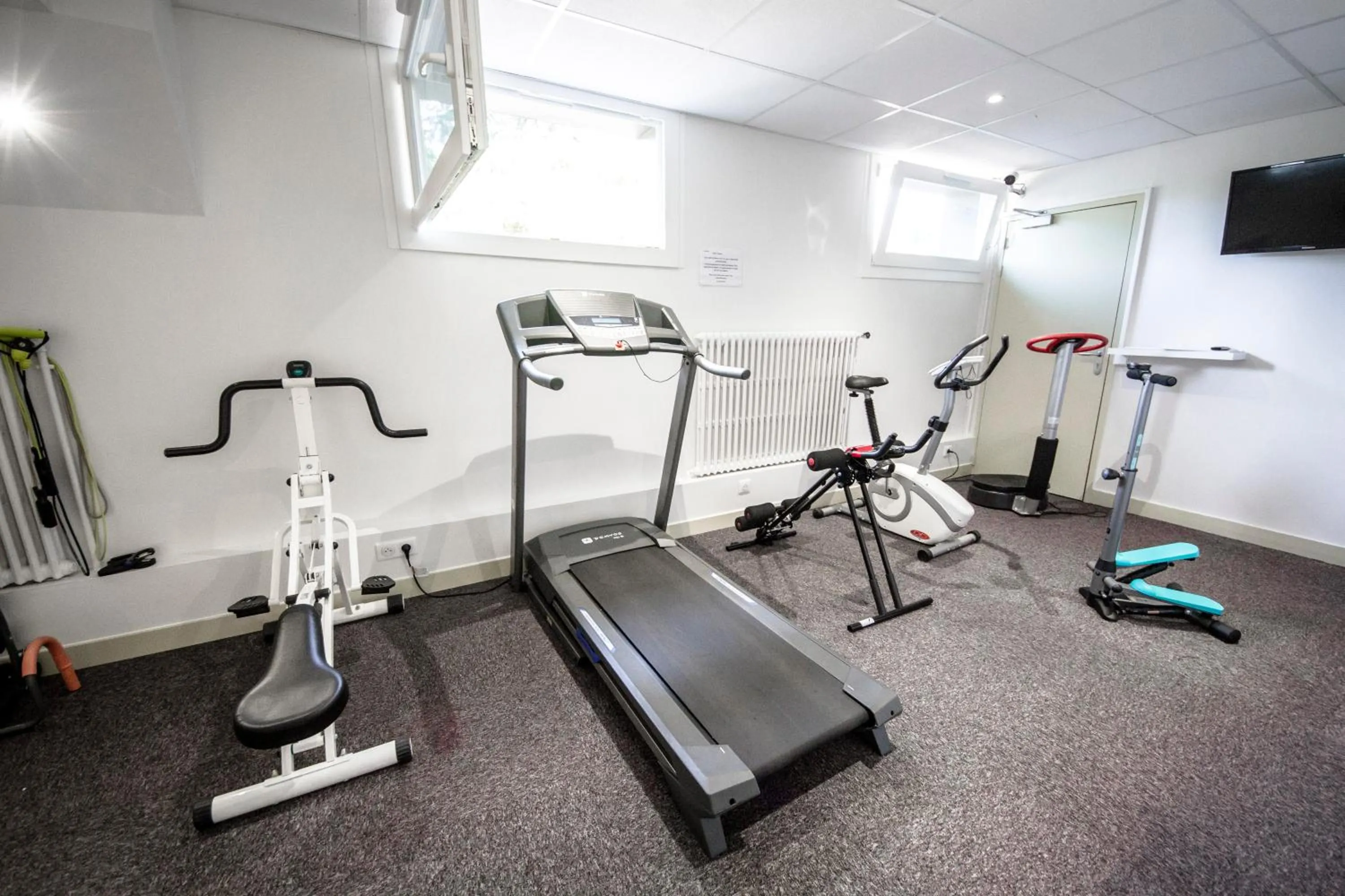 Fitness centre/facilities in Hotel De La Pommeraie