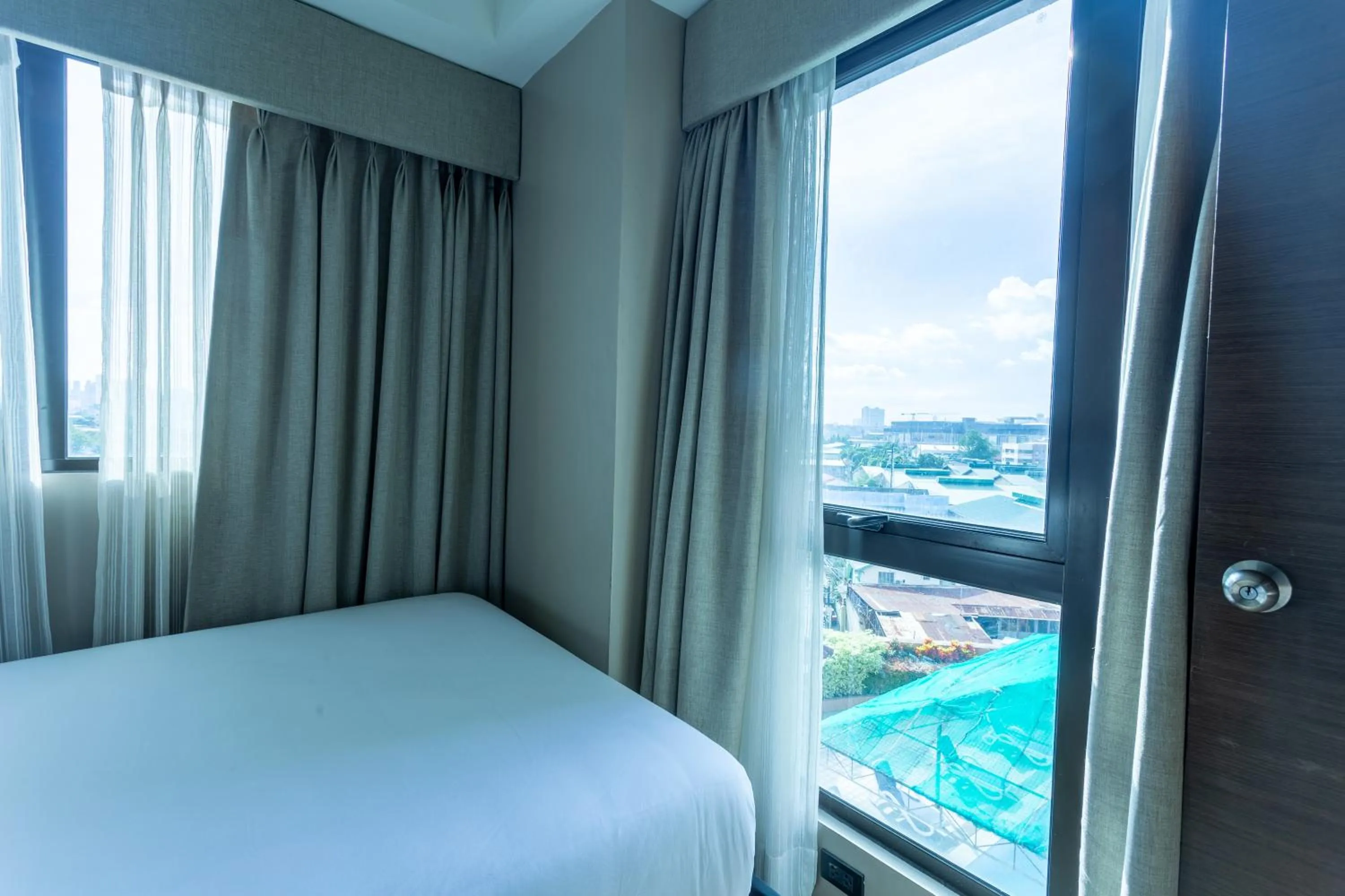 Bed in Santorini Hotel