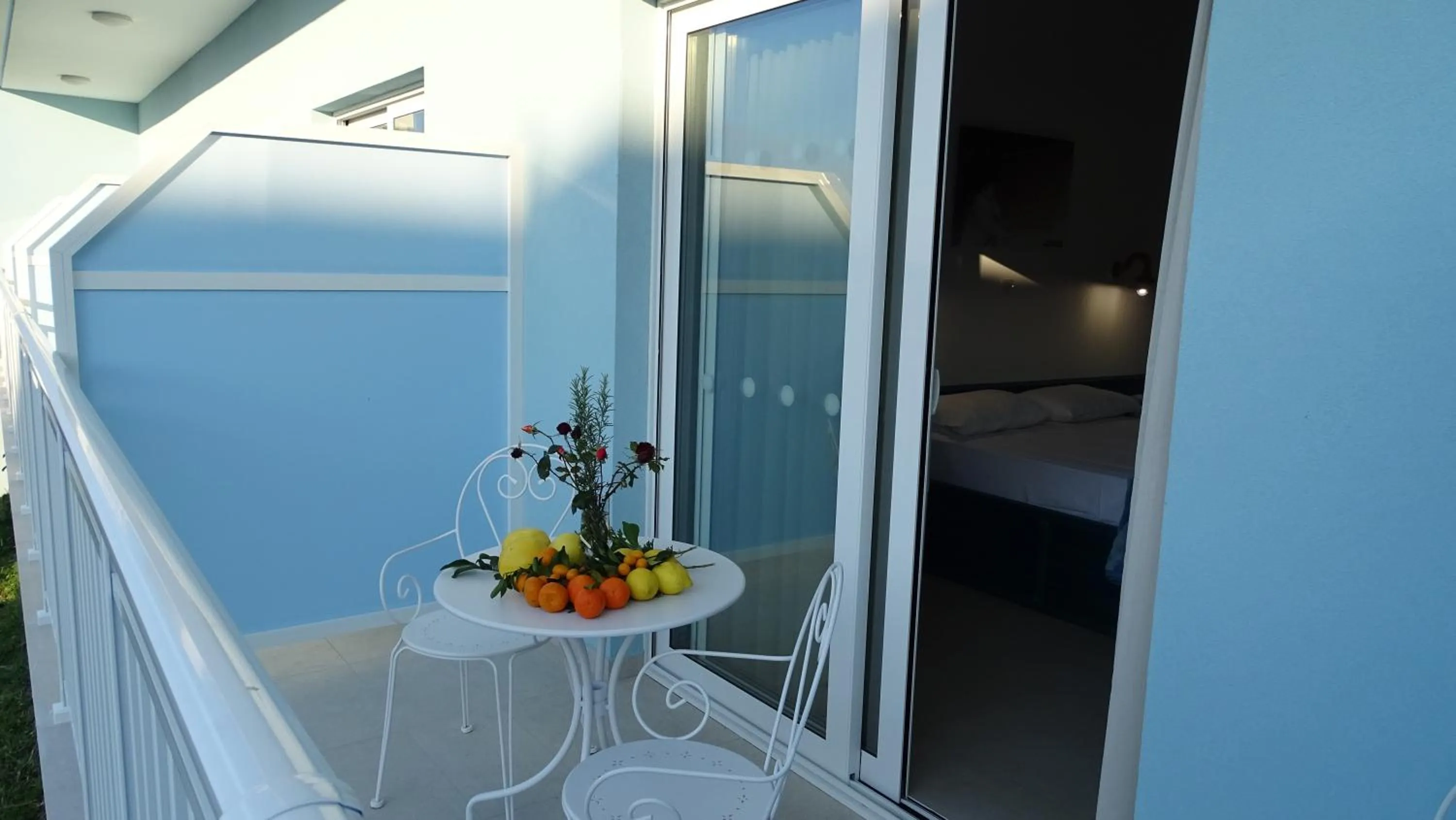 Balcony/Terrace, Bed in Filoxenia Apartments & Studios