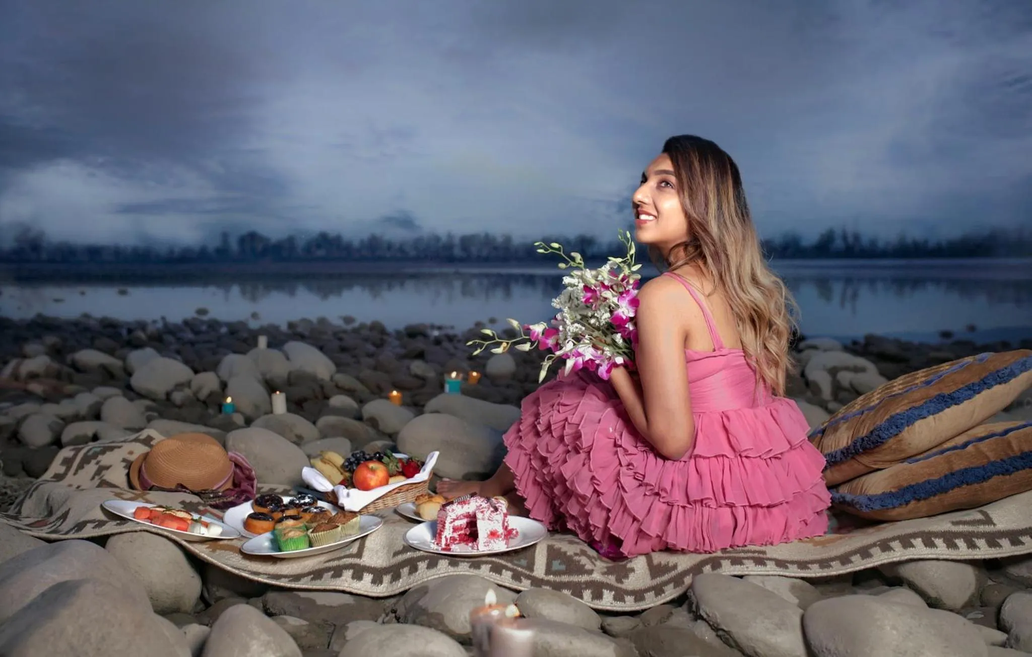 People in Amatra By The Ganges