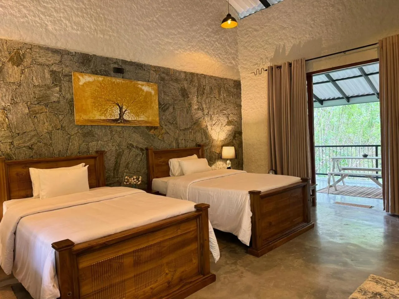 Bed in Arsulana Eco Lodge & Spa