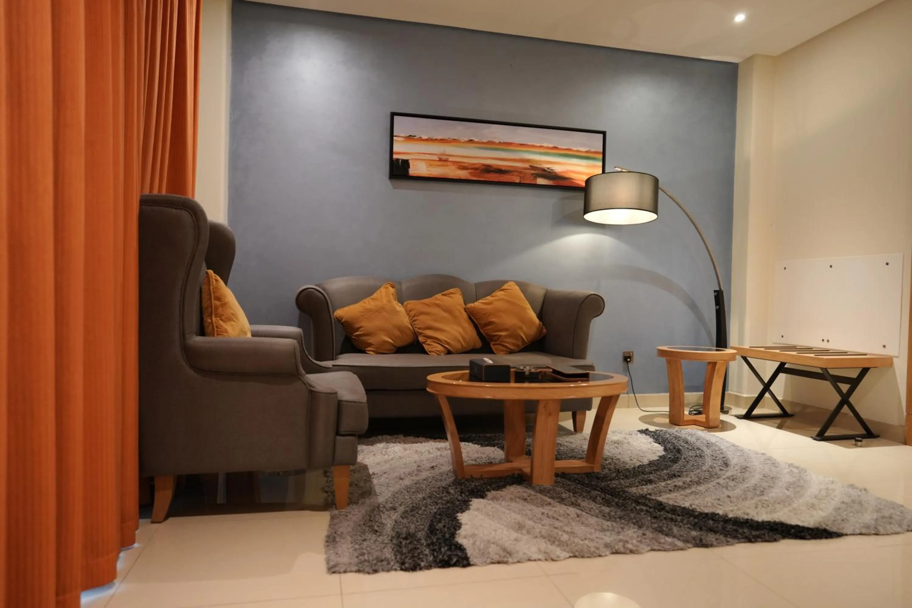 Seating area in Meshal Hotel