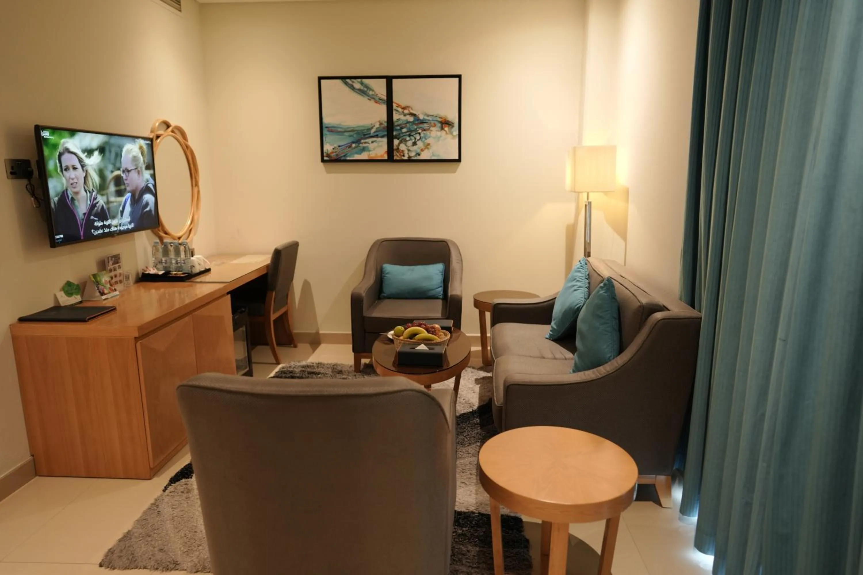 Seating area in Meshal Hotel