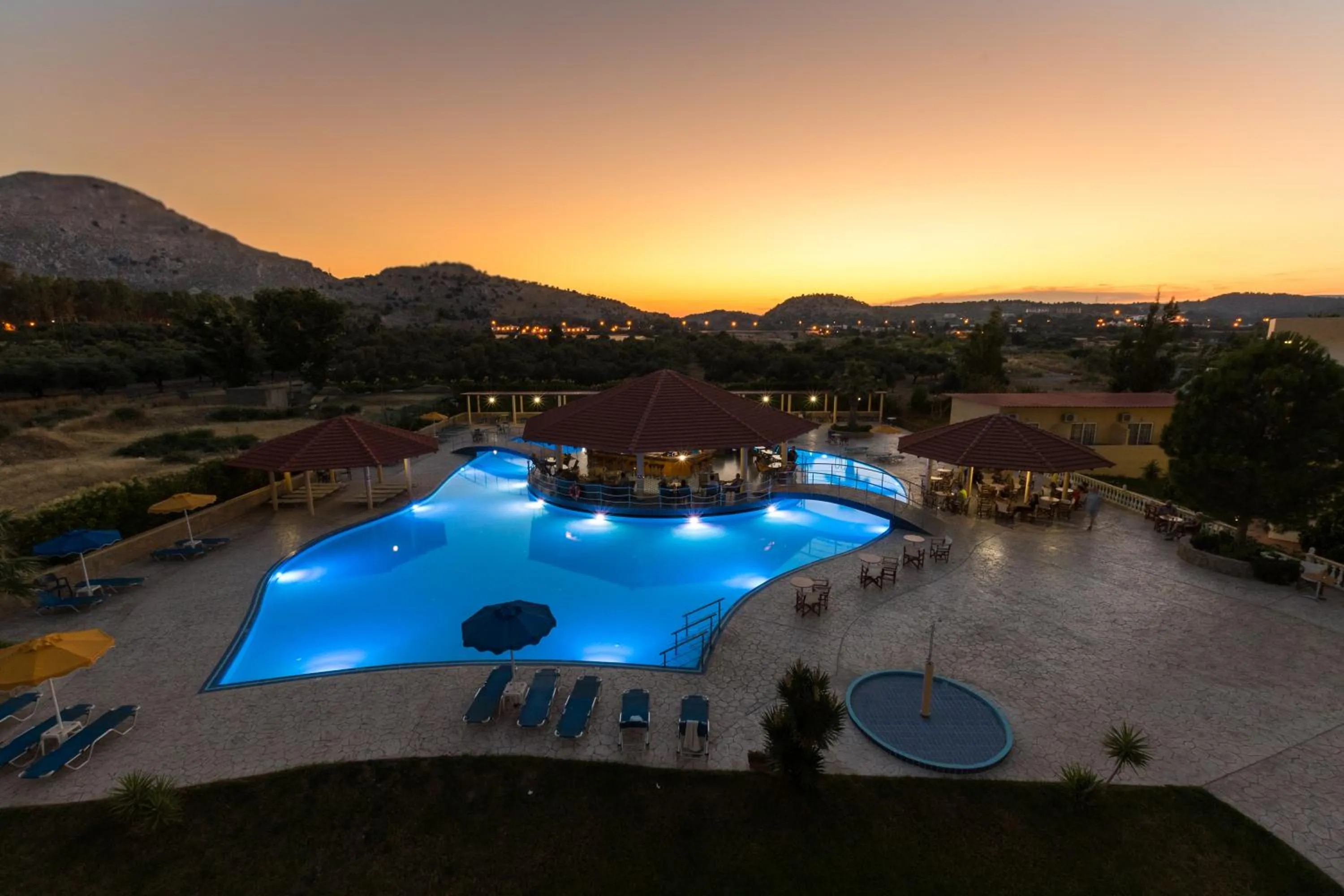 Pool view in Fantasy Hotel
