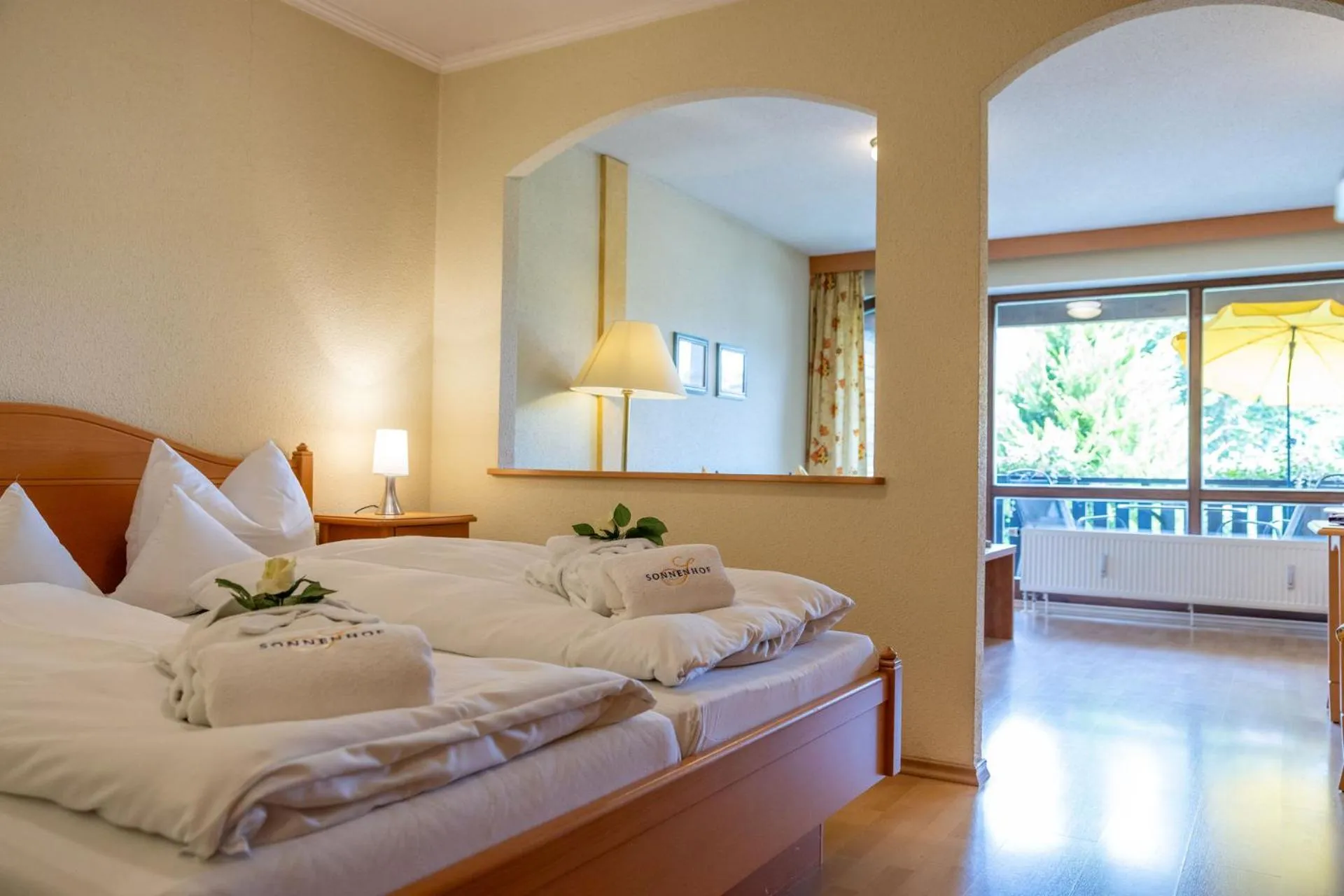 Photo of the whole room, Bed in Hotel Sonnenhof