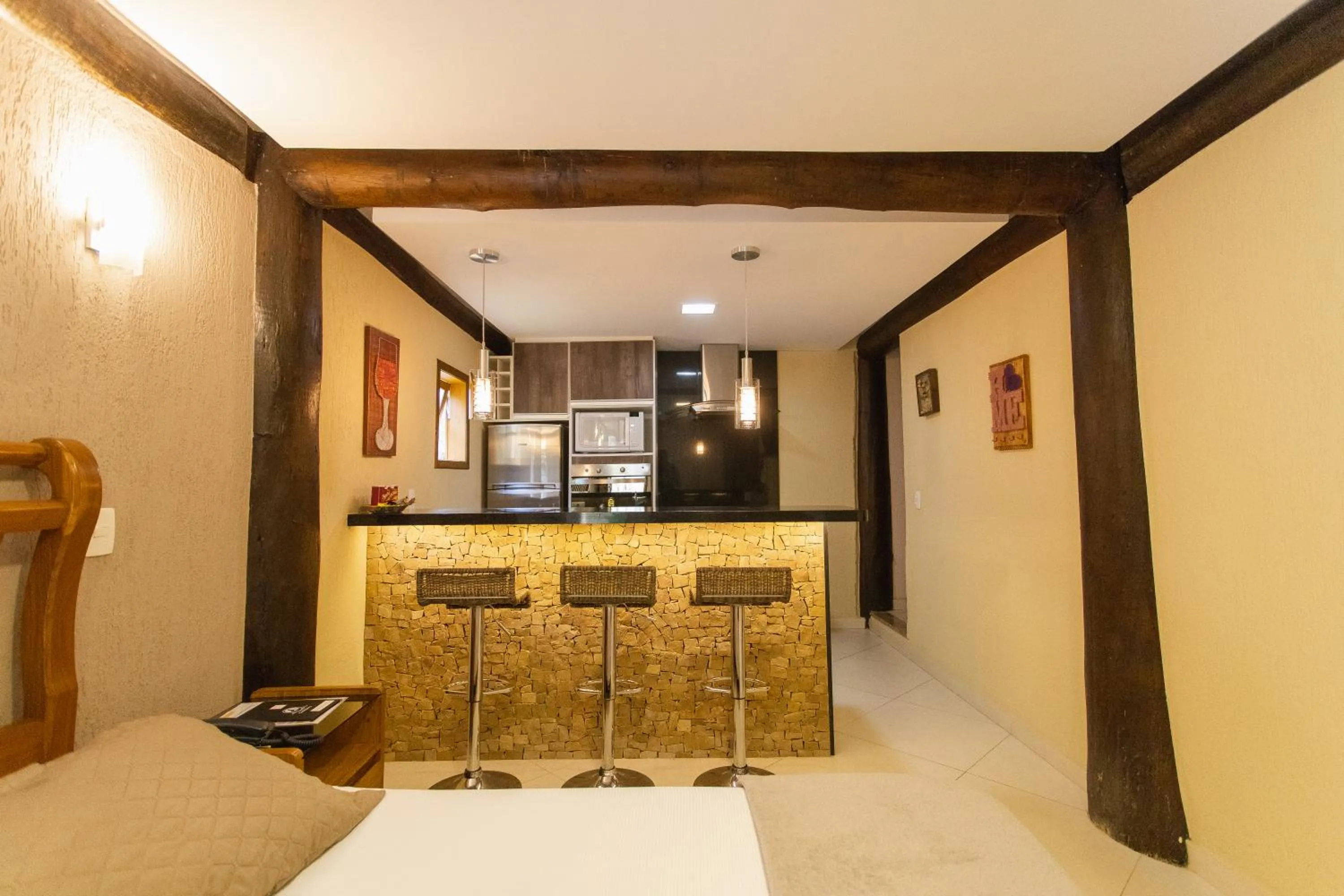 Bed in Pousada Cantagalo