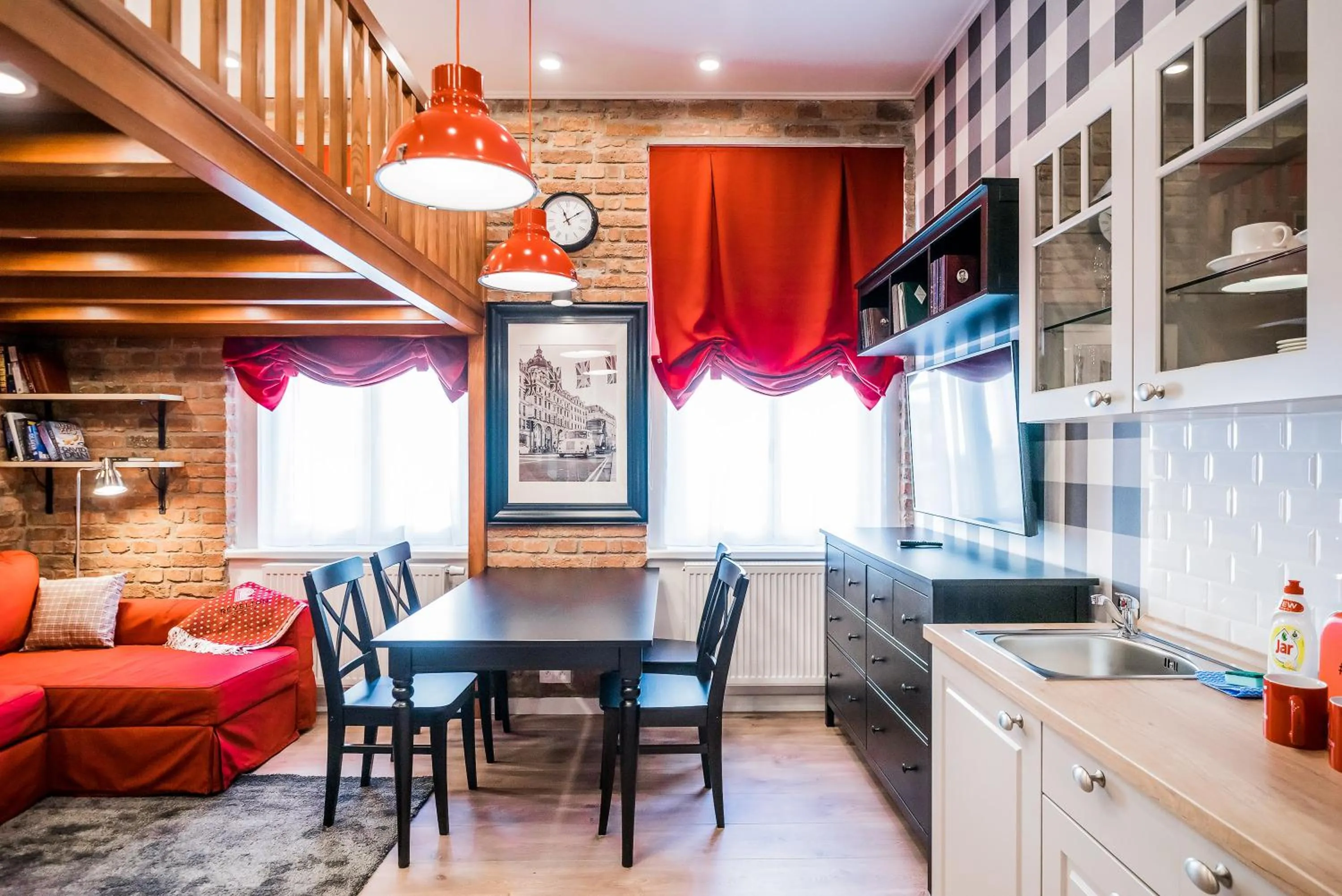 Dining area in Revelton Studios Karlovy Vary