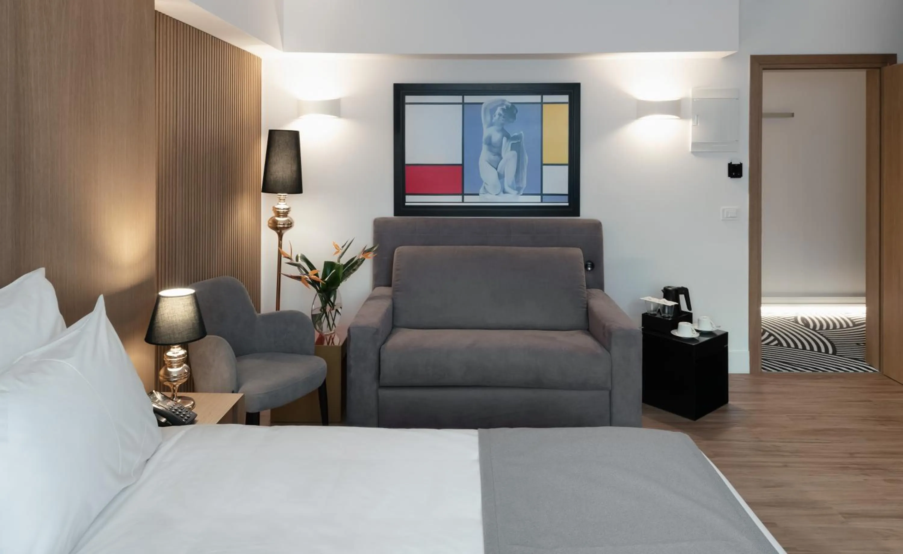 Bed in Elia Ermou Athens Hotel