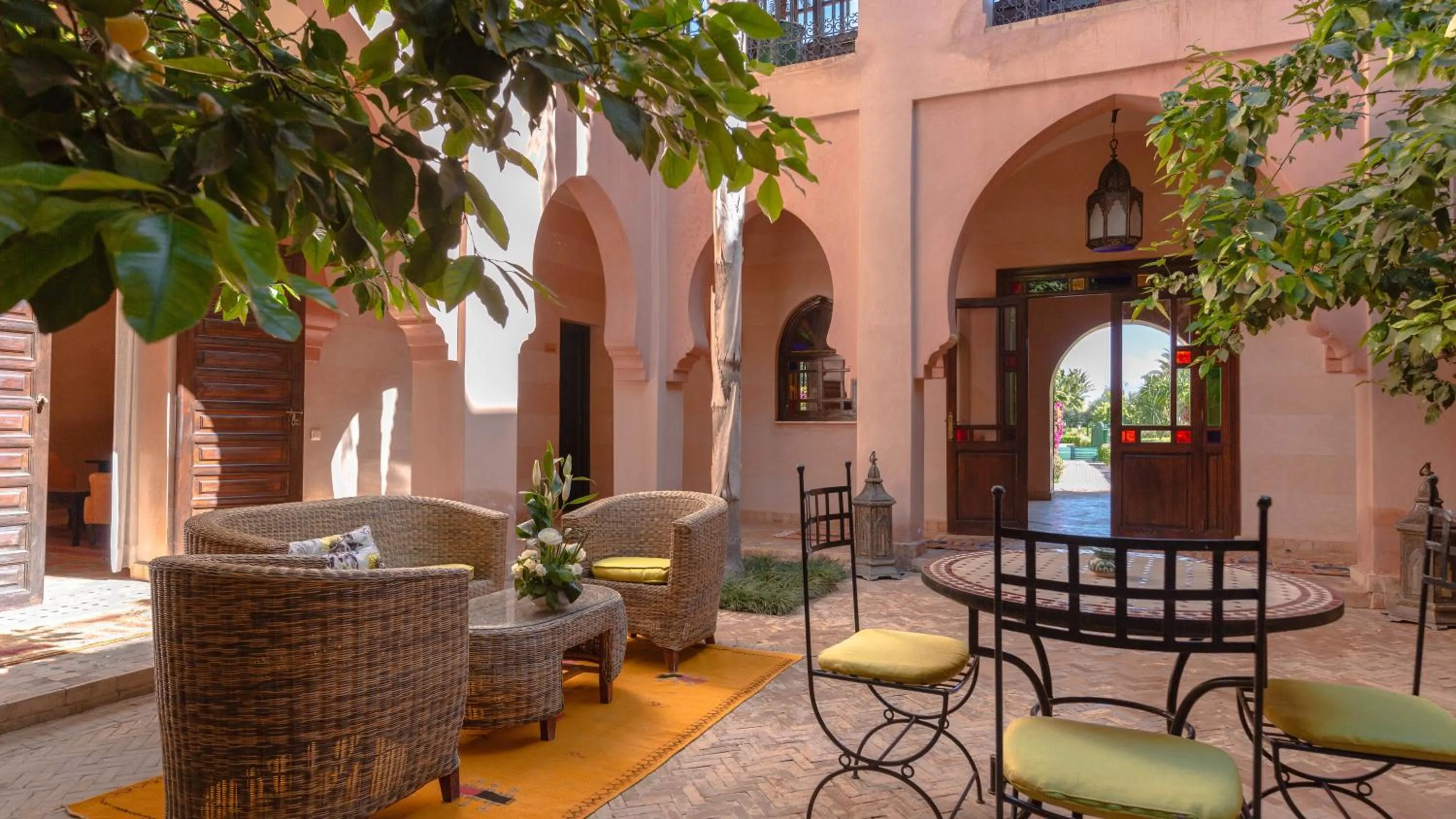 Inner courtyard view in L'OLIVERAIE DE L'ATLAS