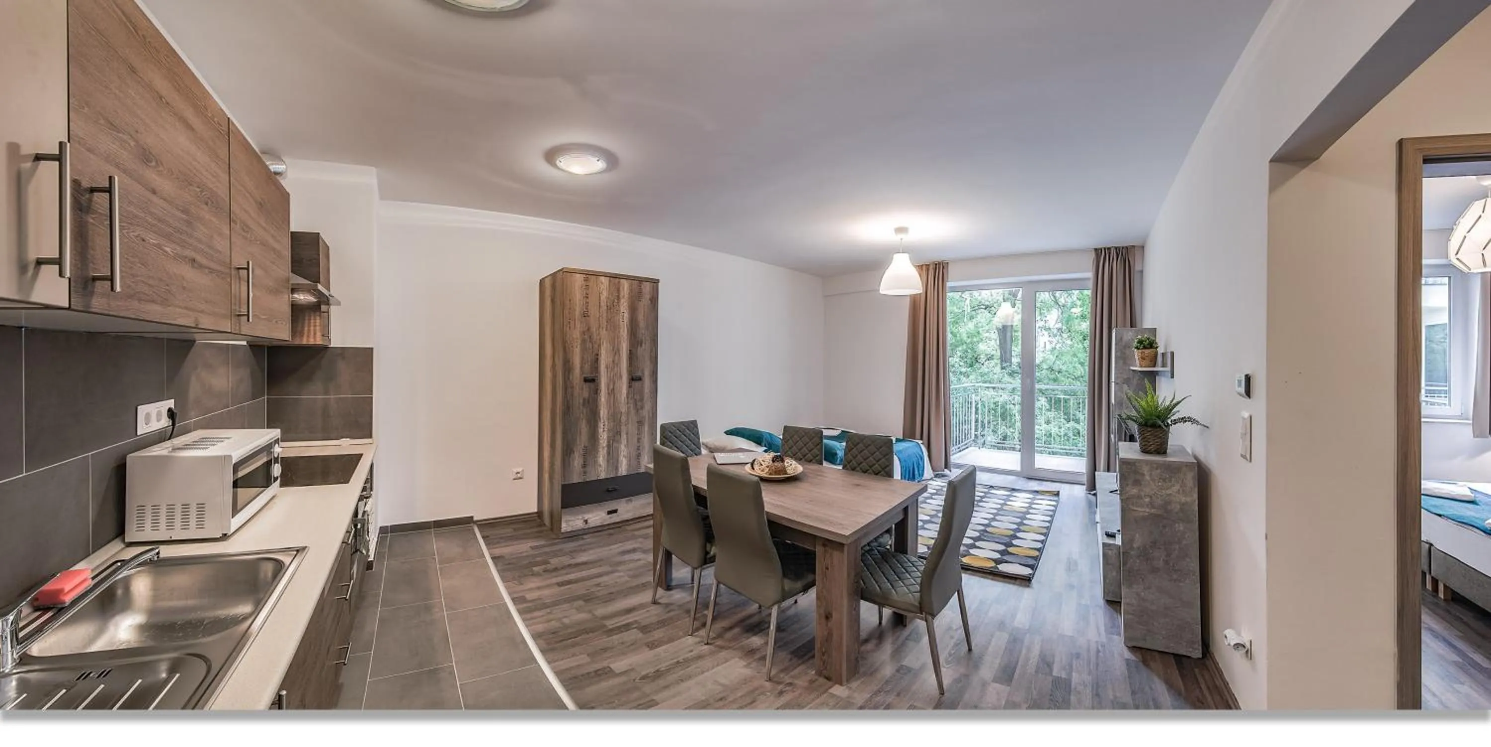 Kitchen or kitchenette in Nova City Apartments