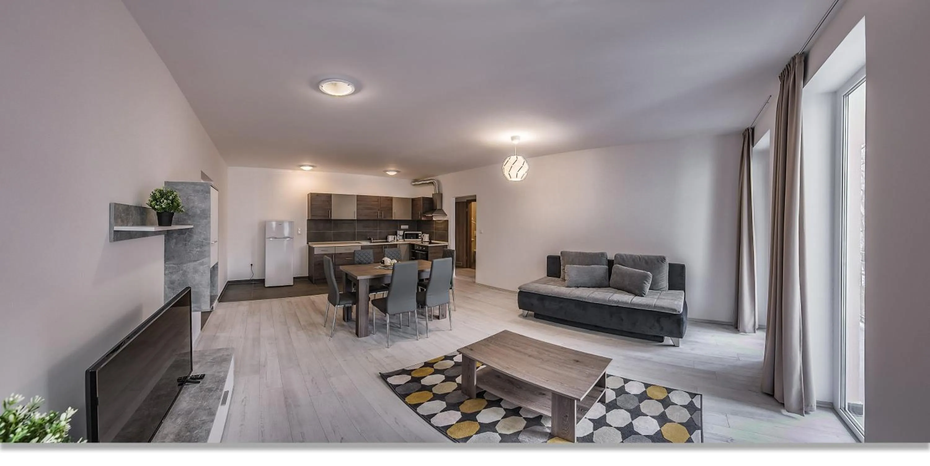 Living room in Nova City Apartments