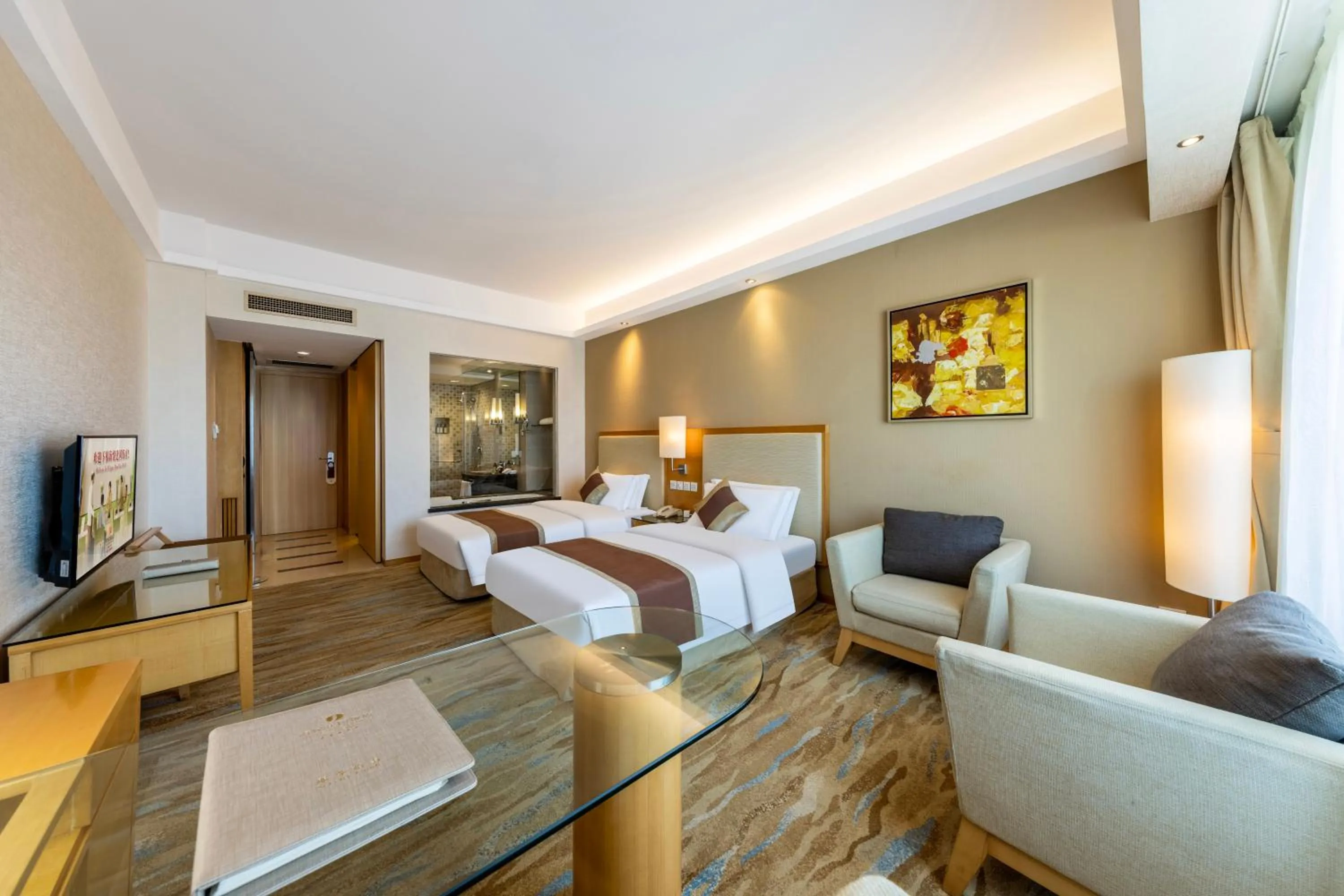 Bedroom, Bed in Weihai Haiyue Jianguo Hotel