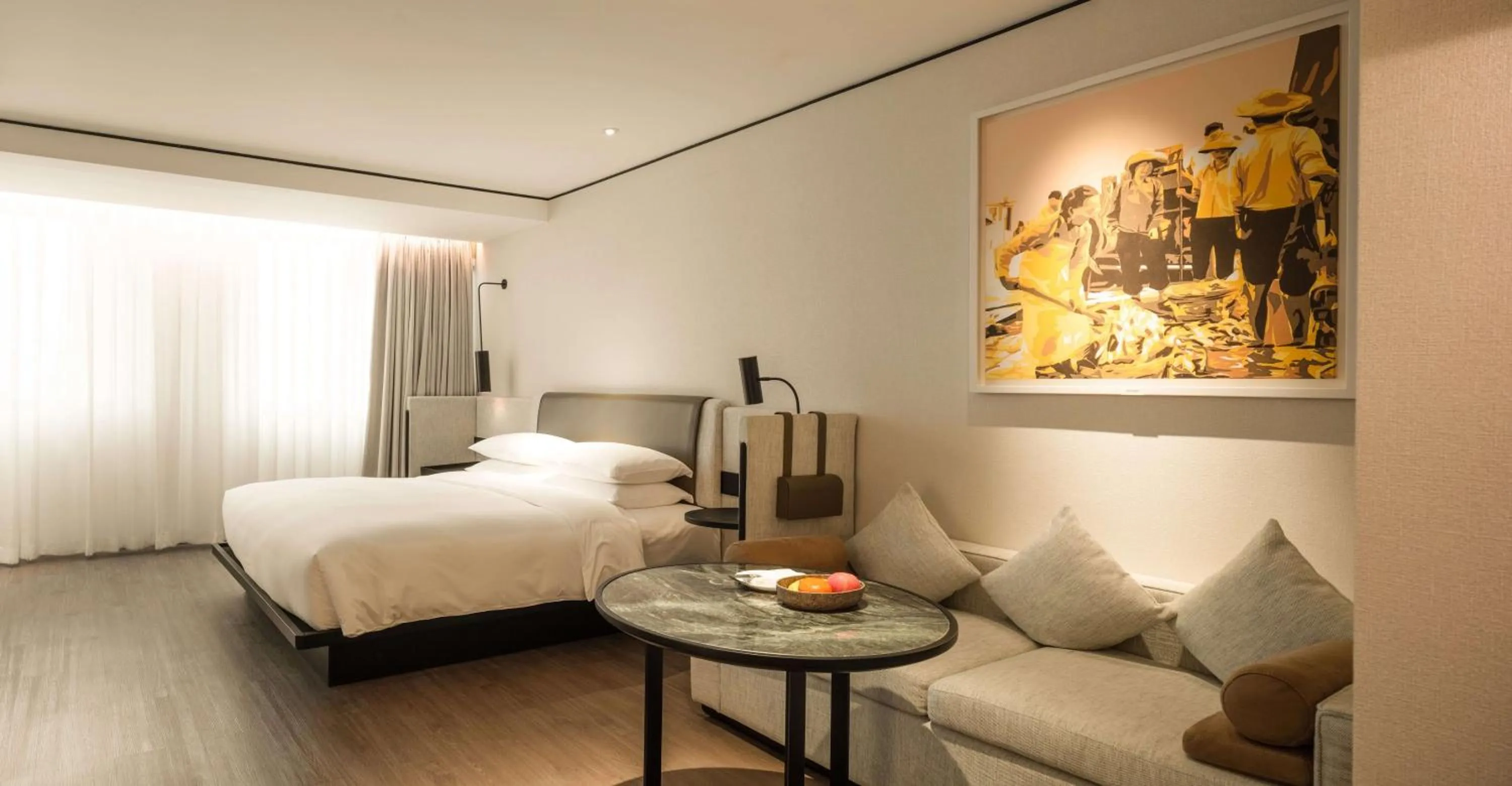 Bed in THE MUMIAN HOTEL Shenzhen luohu