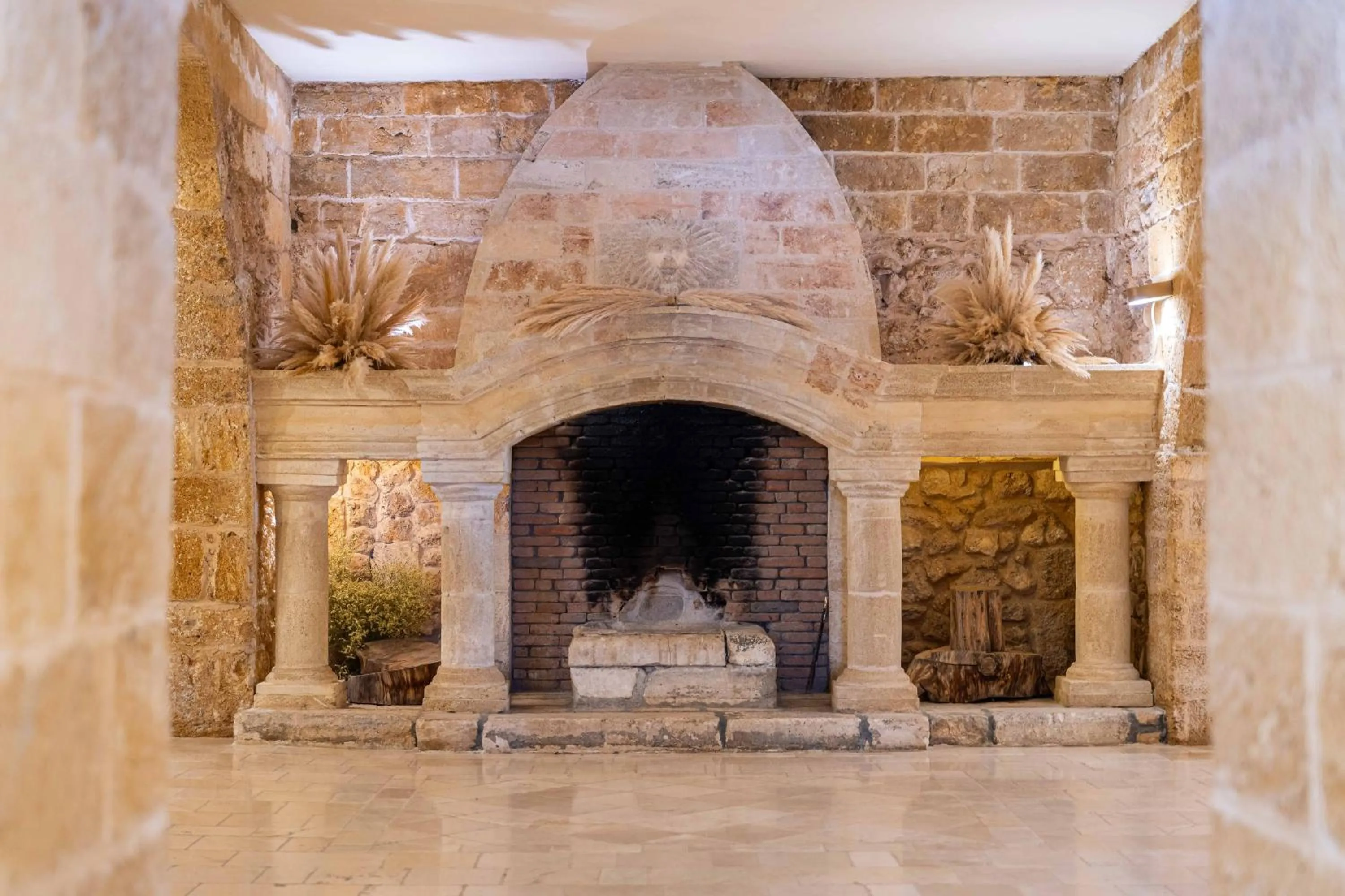 fireplace in Antica Masseria Martuccio