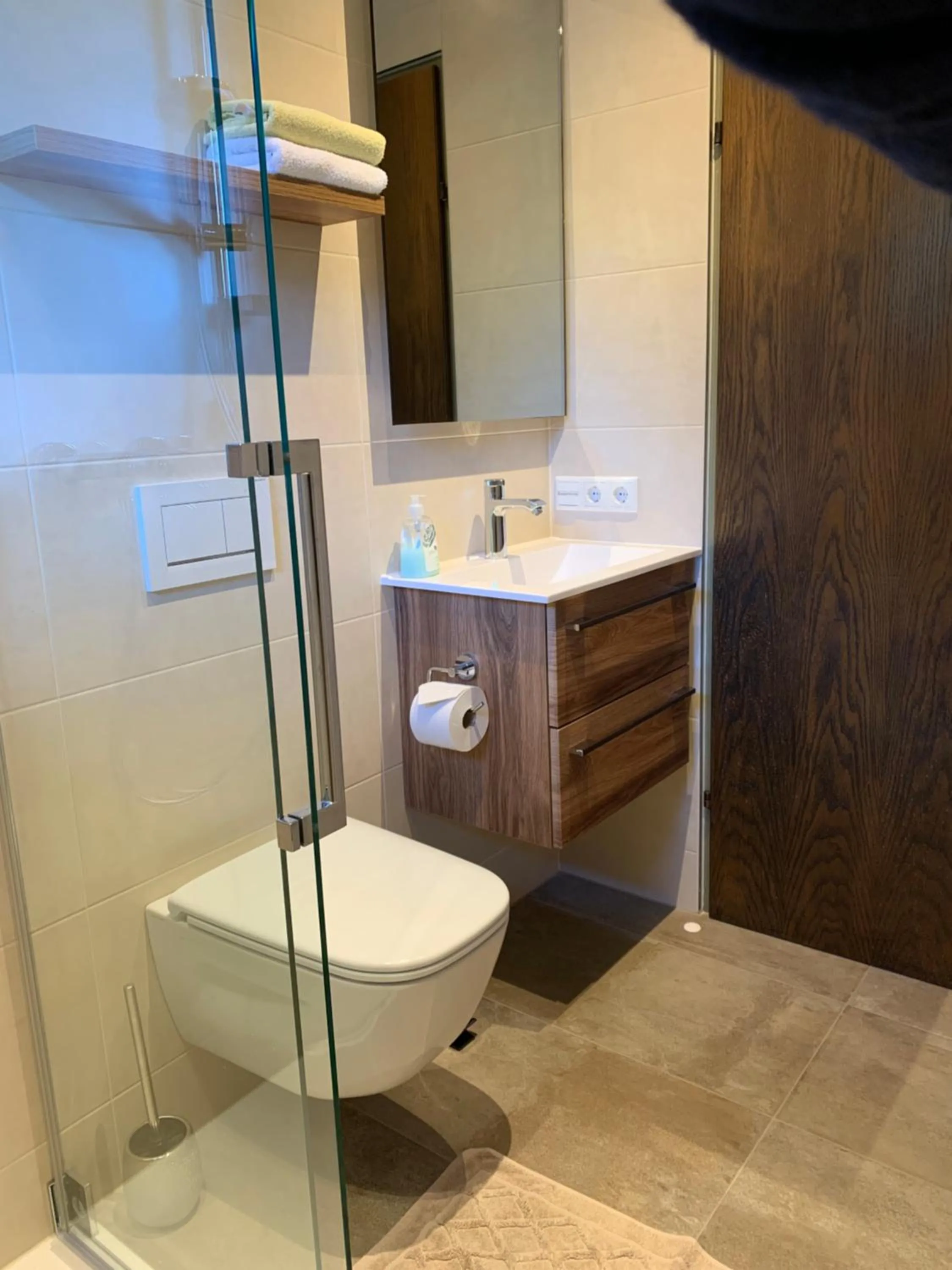 Shower in Appartementhaus zur Loipe