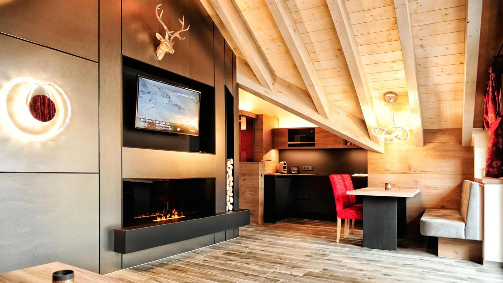 Kitchen or kitchenette in Hotel Garni Stefanie