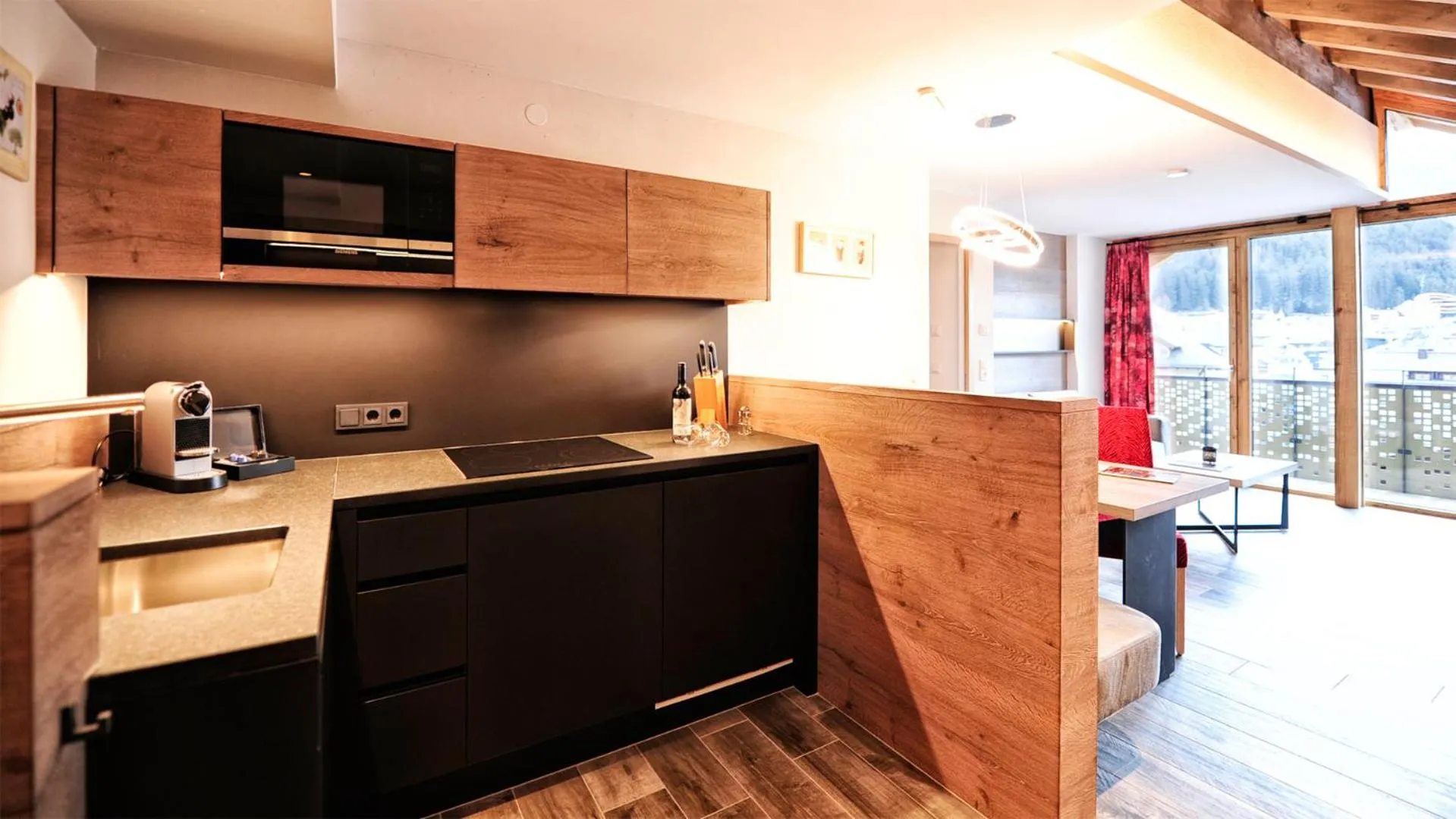 Kitchen or kitchenette in Hotel Garni Stefanie