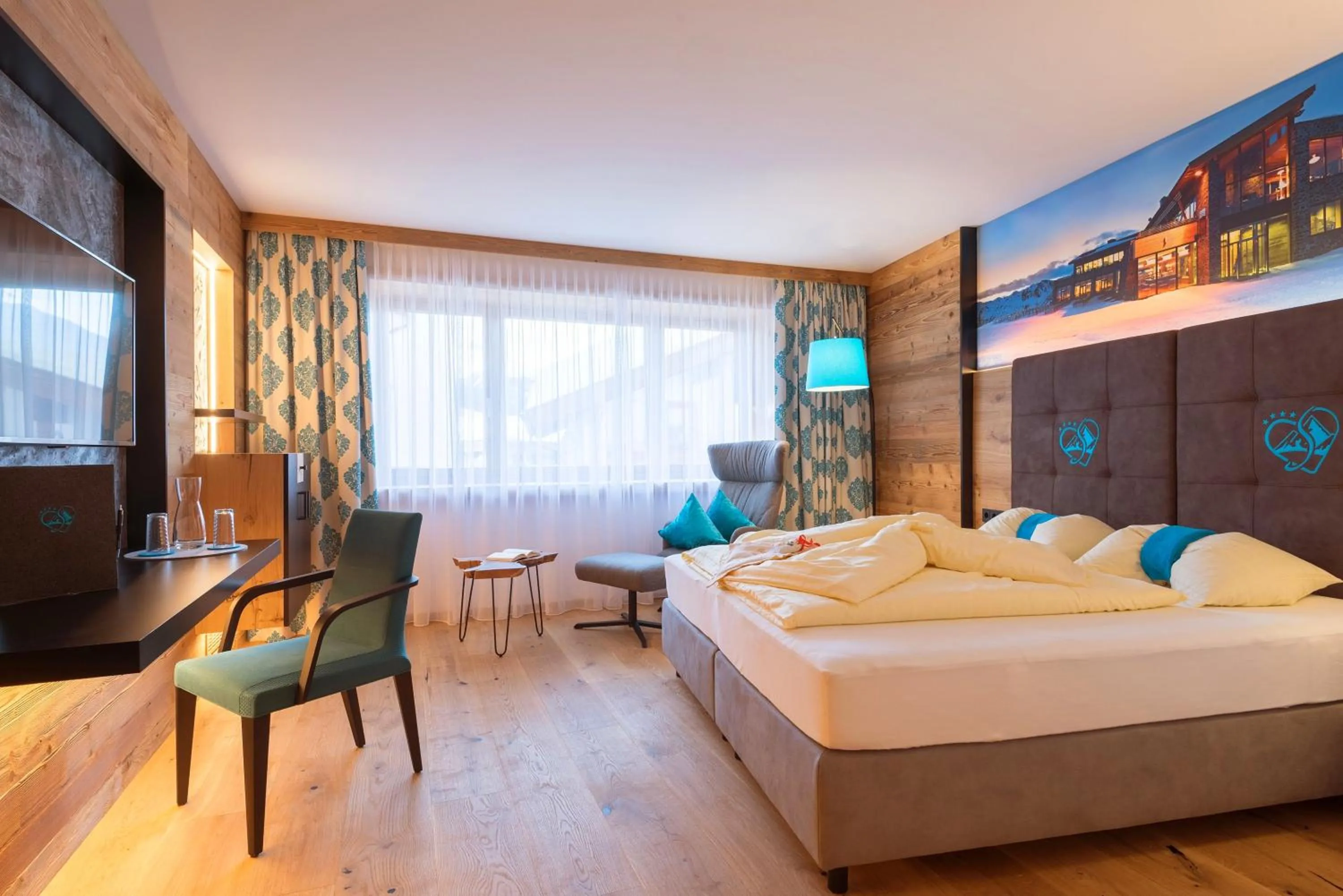 Decorative detail, Bed in Hotel Garni Stefanie