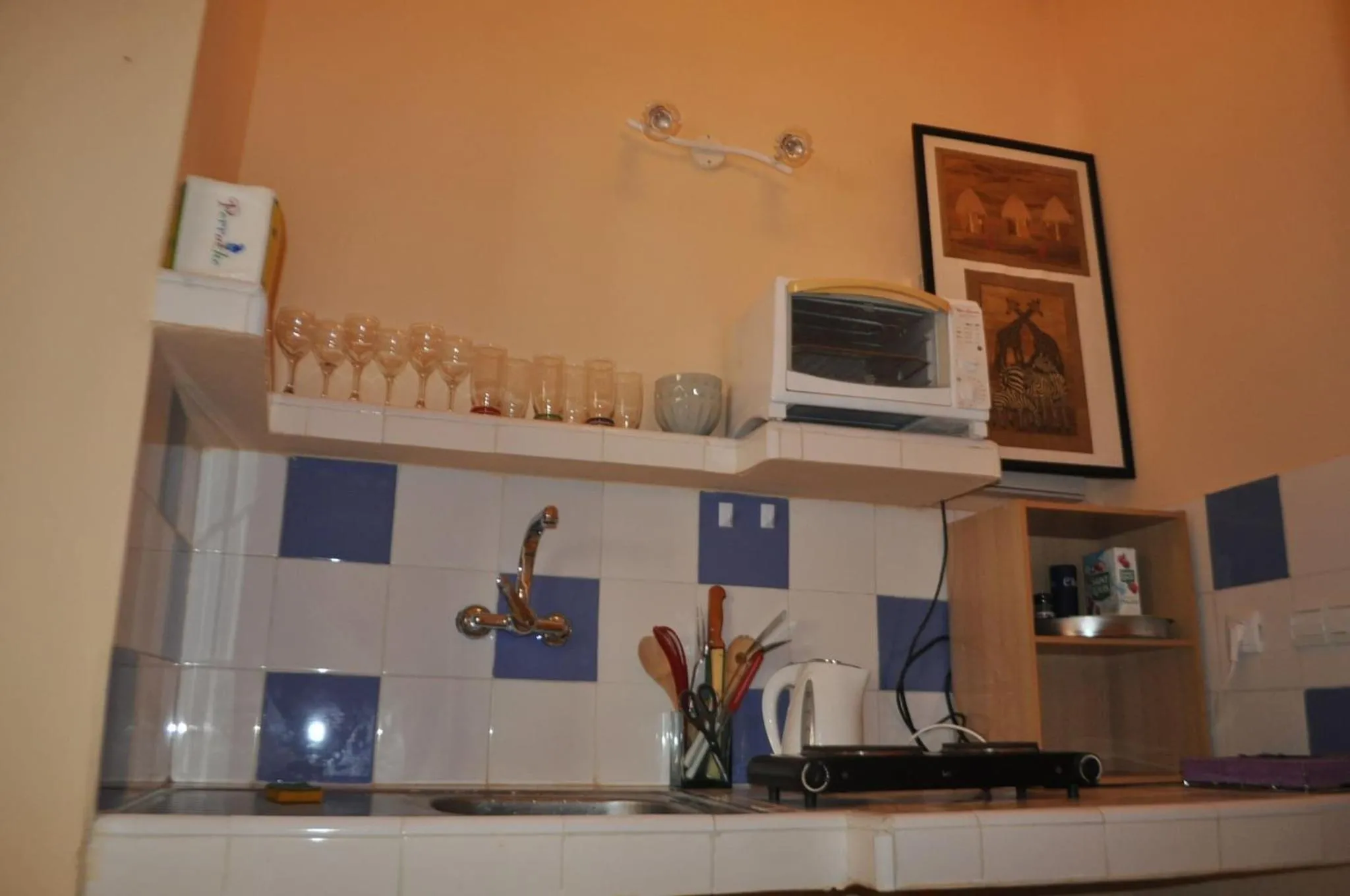 kitchen in Studio Mezzanine Kasbah Tanger - Climatise