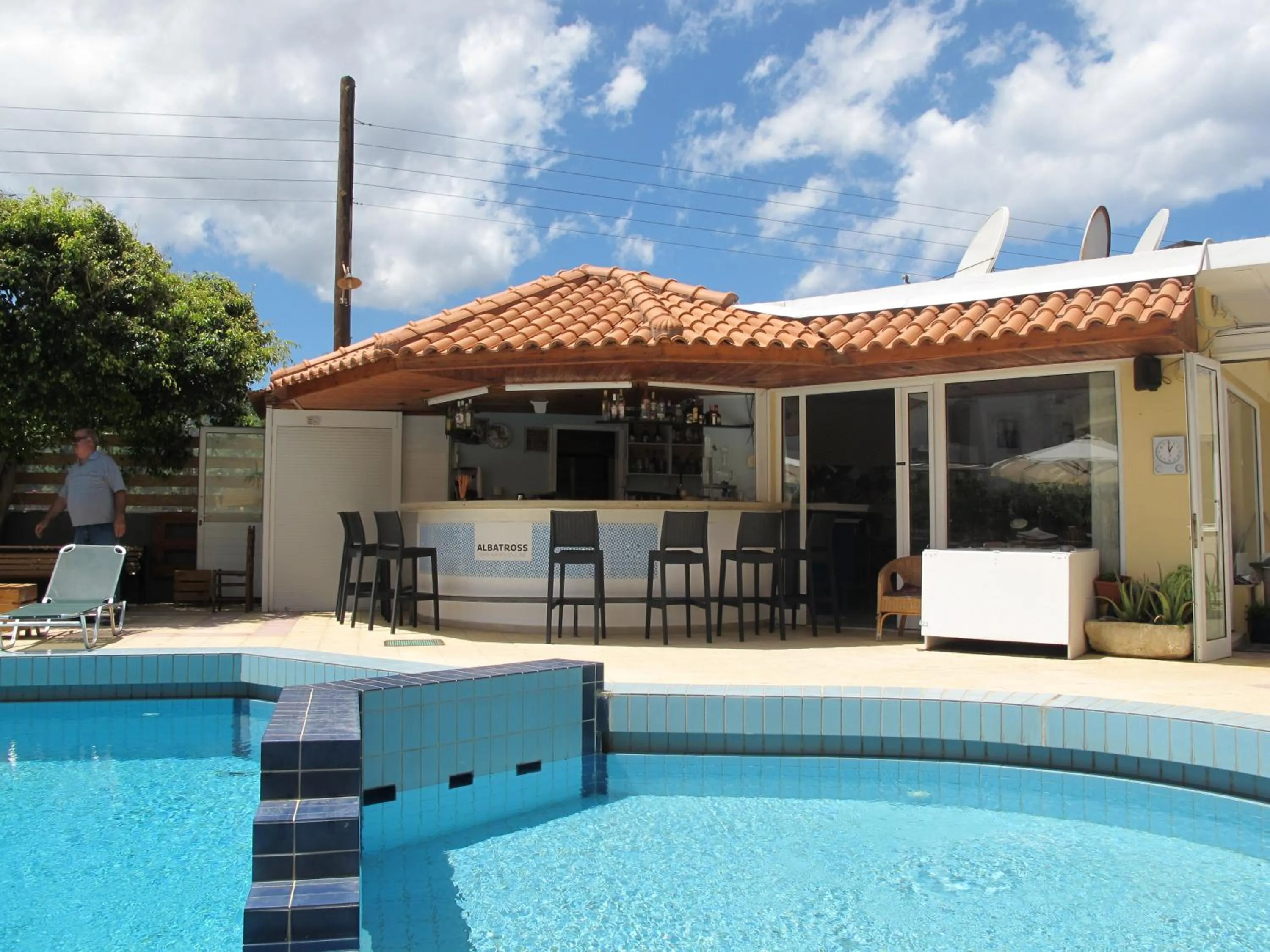 Pool view in Albatross Apartments