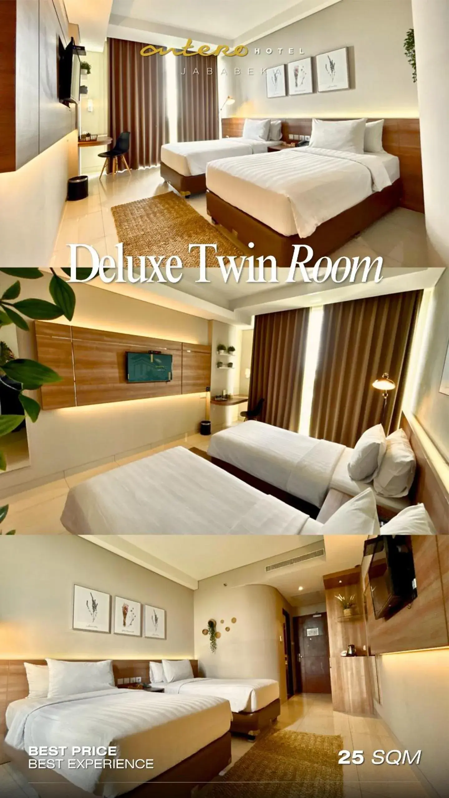 Deluxe Twin Room in Antero Hotel Jababeka Cikarang Deluxe Twin Room in Antero Hotel Jababeka Cikarang