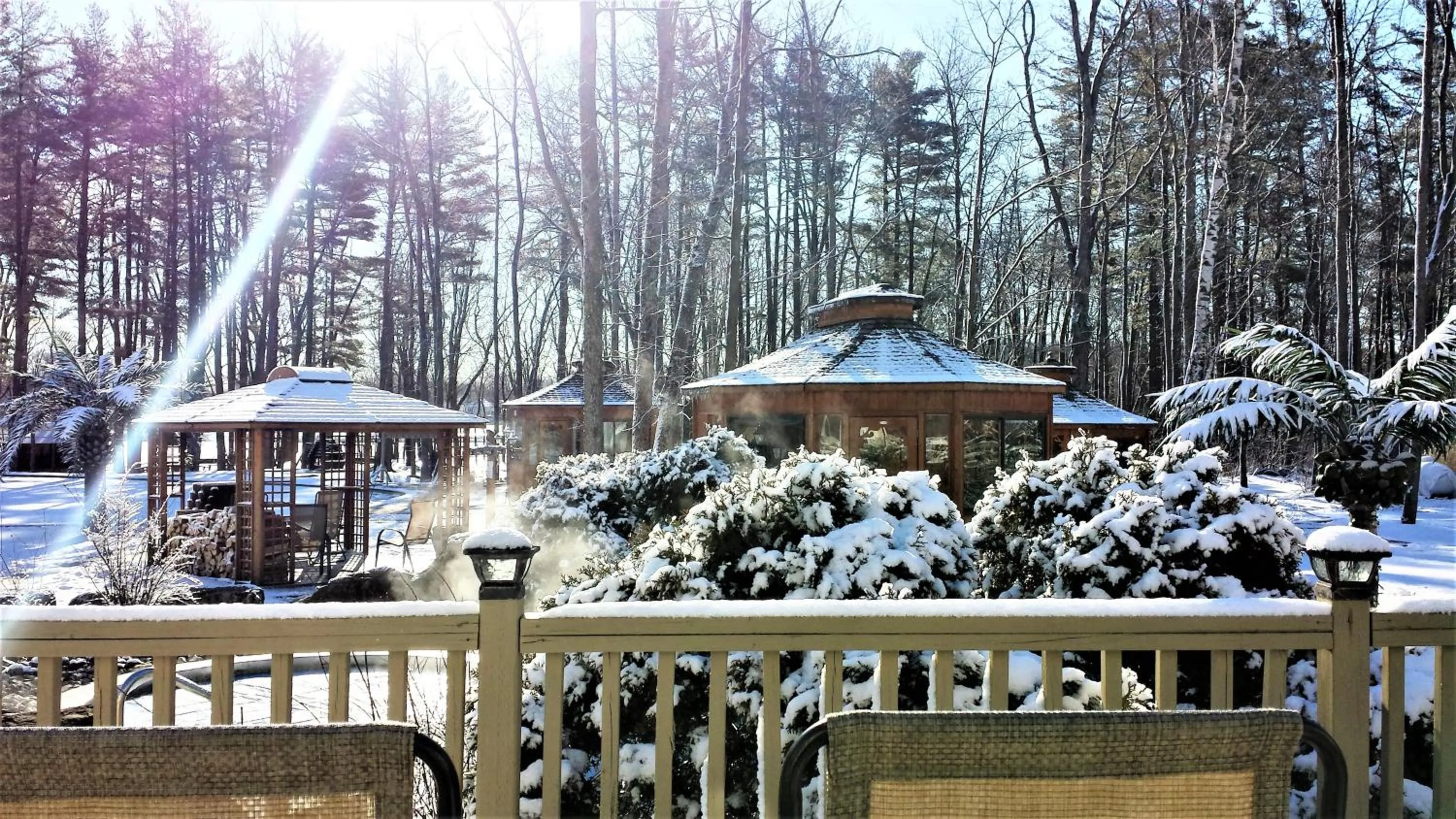 Winter in L'Oasis de l'Île