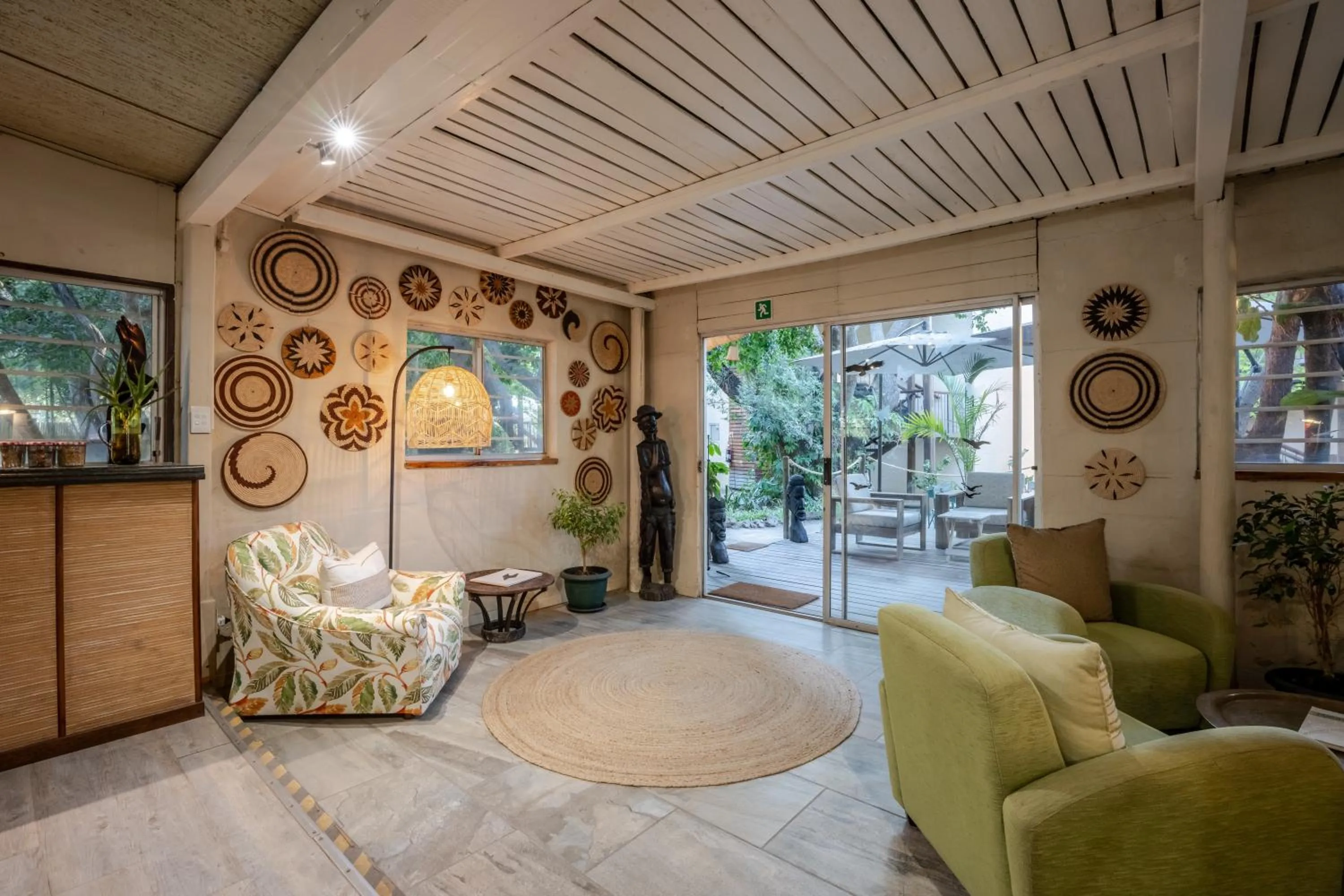 Seating area in The Waterfront, Maun