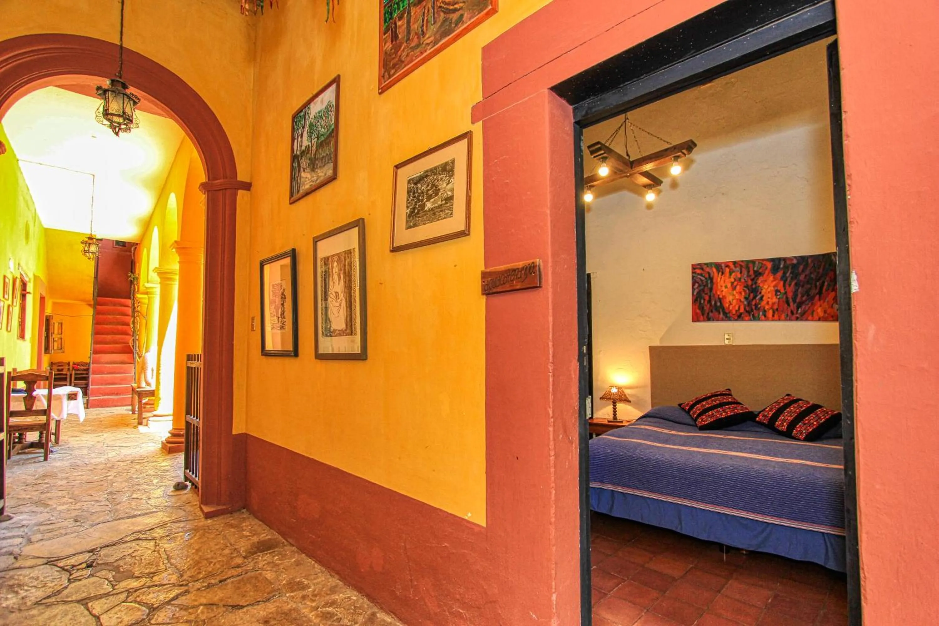 Bed in Hotel Na Bolom