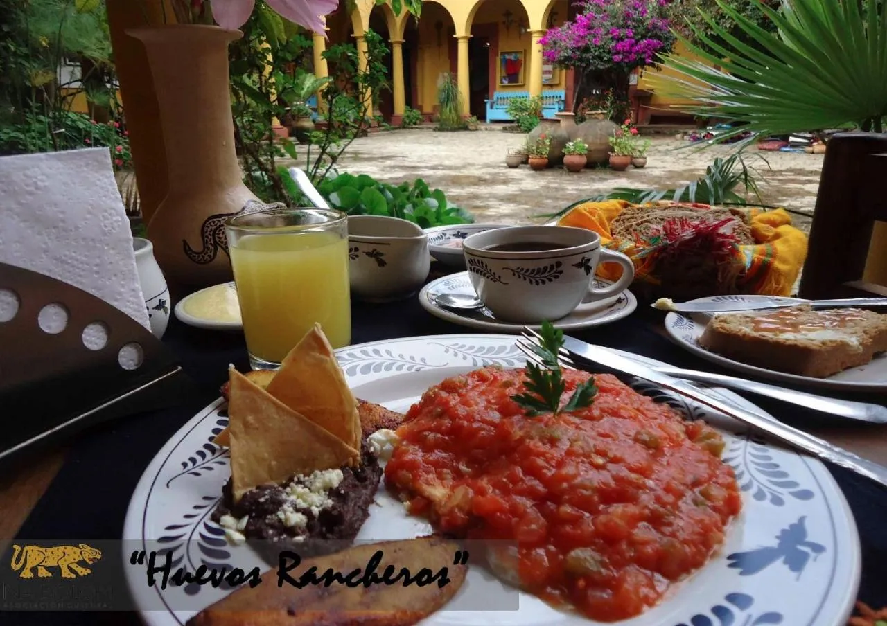 American breakfast in Hotel Na Bolom