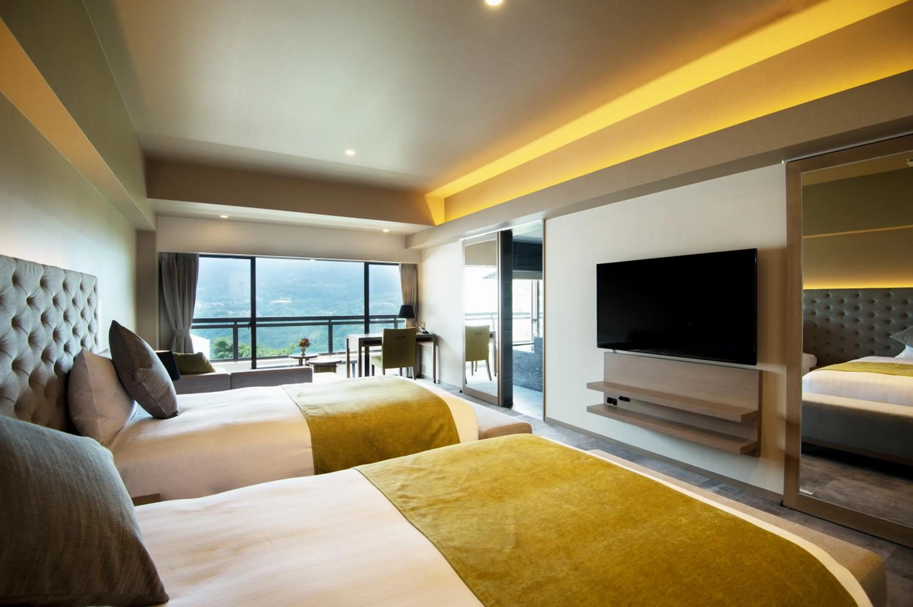 Bed in Hakone Elecasa Hotel and Spa