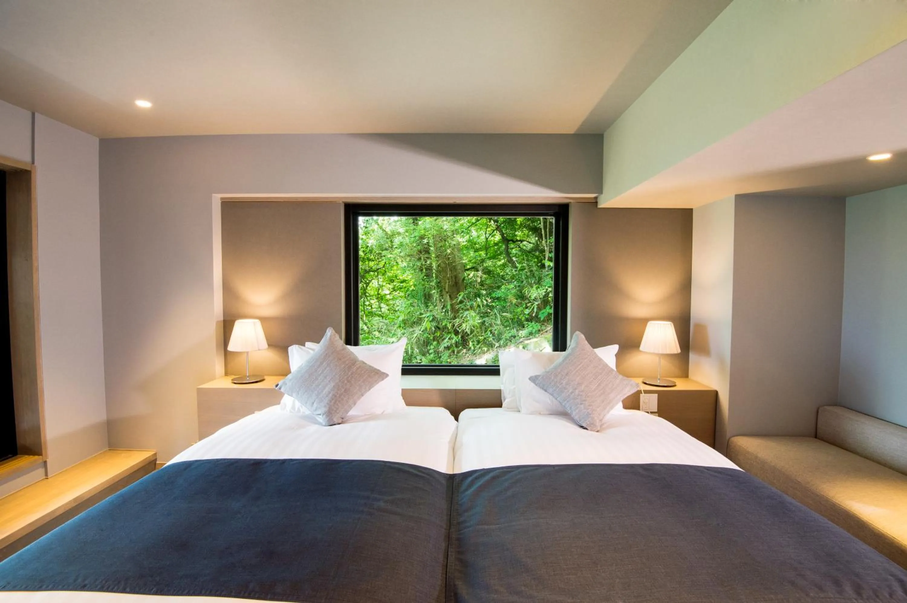 Bed in Hakone Elecasa Hotel and Spa