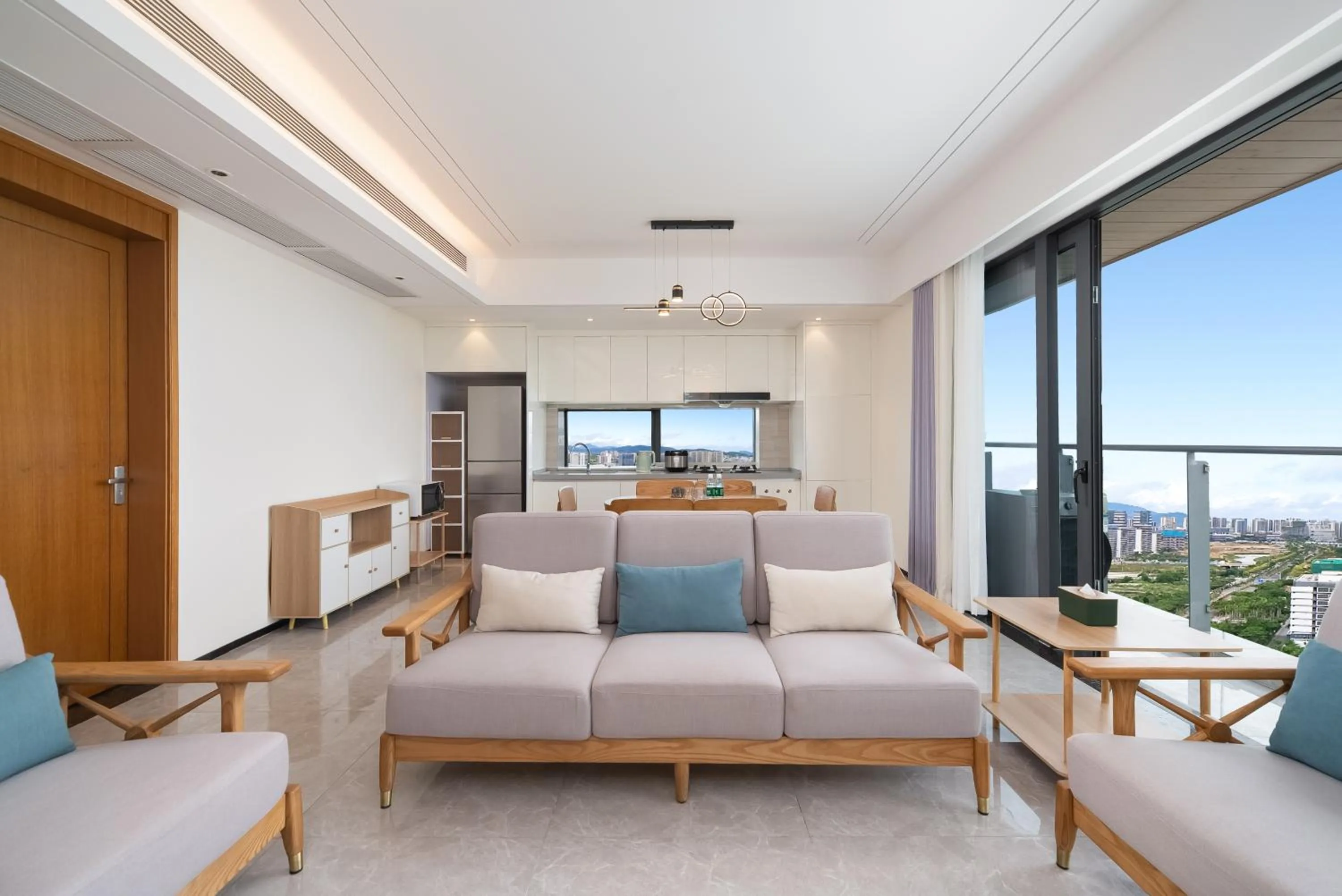 Living room in Elnob Seaview Aparthotel Hai Tang Bay Sanya