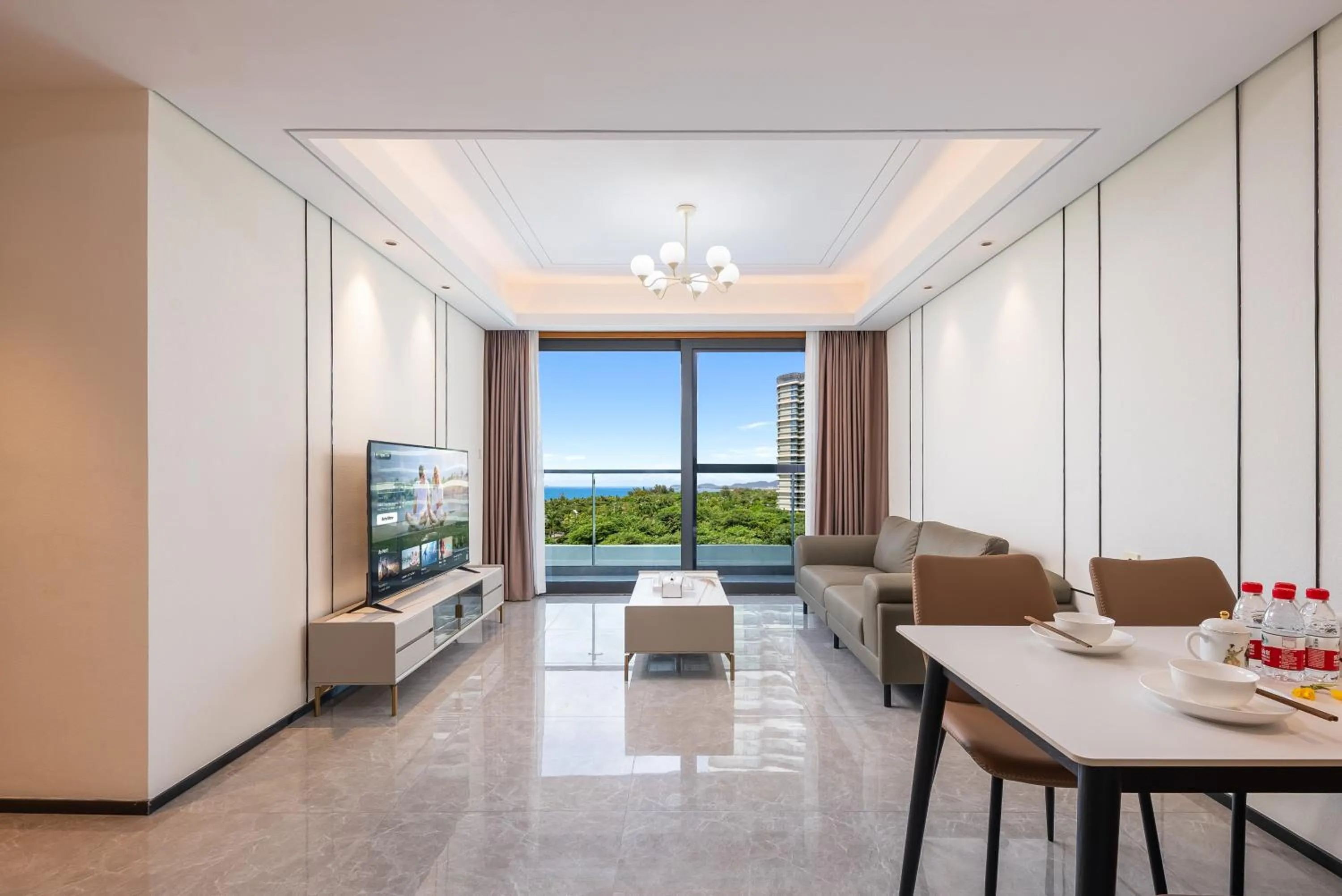 Living room in Elnob Seaview Aparthotel Hai Tang Bay Sanya