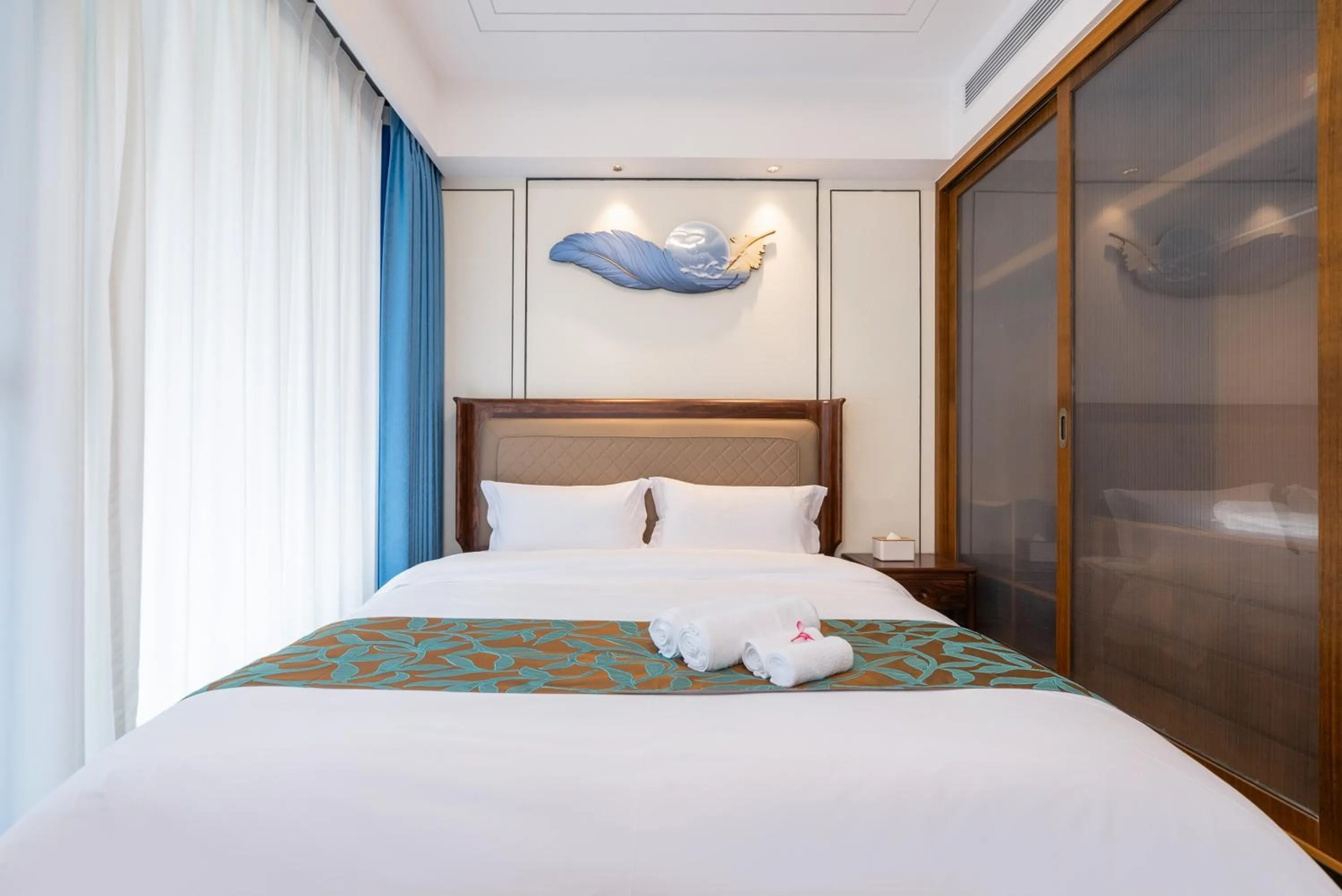 Bedroom, Bed in Elnob Seaview Aparthotel Hai Tang Bay Sanya