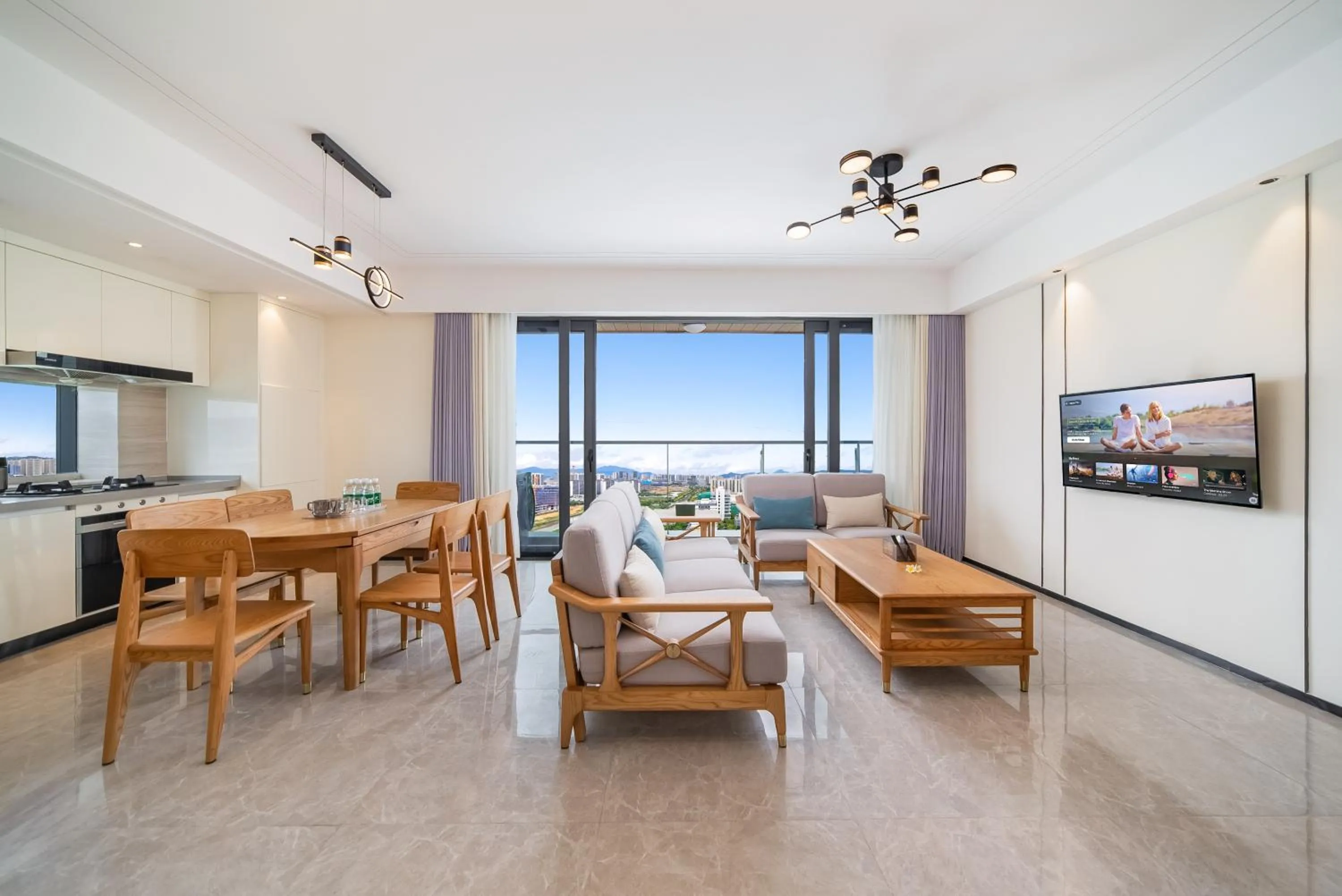 Living room in Elnob Seaview Aparthotel Hai Tang Bay Sanya