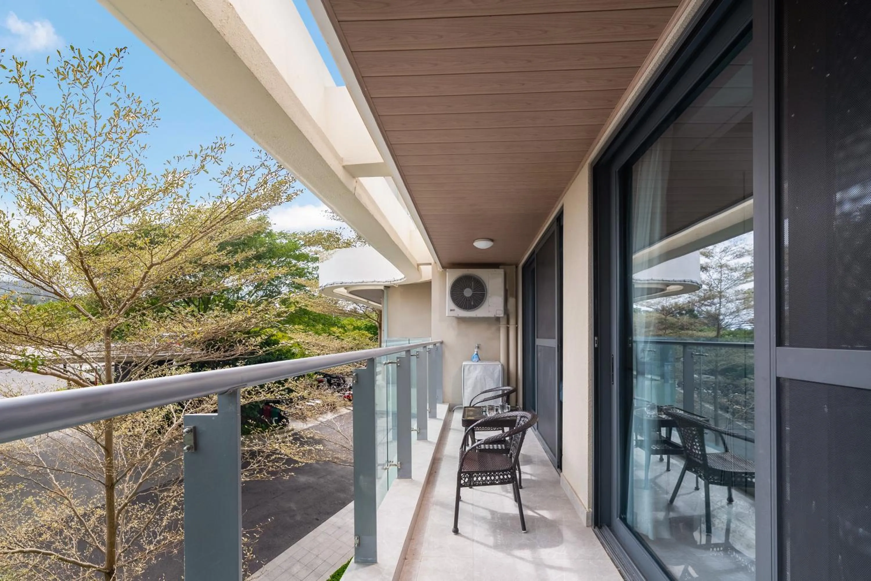 Balcony/Terrace in Elnob Seaview Aparthotel Hai Tang Bay Sanya