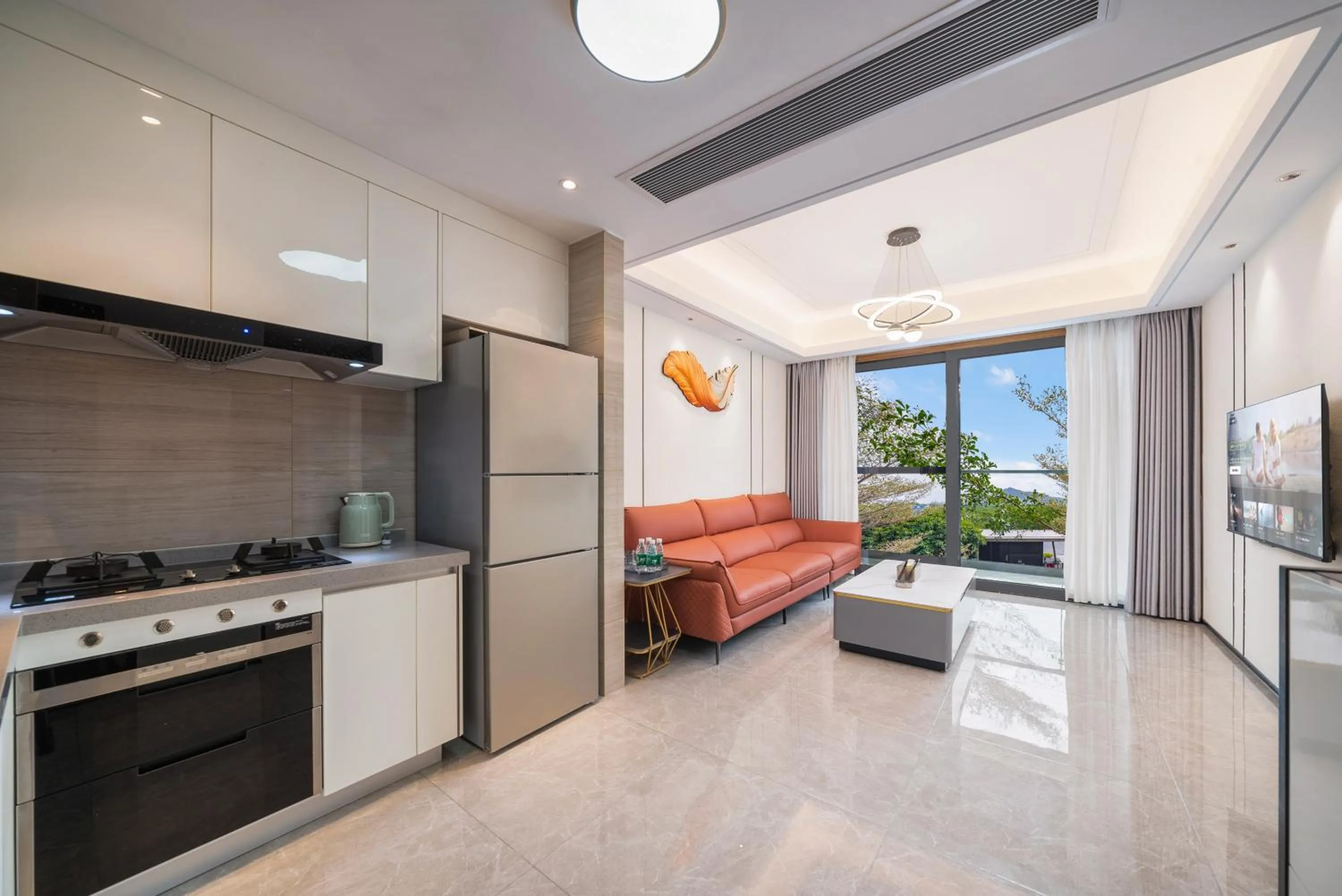 Living room in Elnob Seaview Aparthotel Hai Tang Bay Sanya