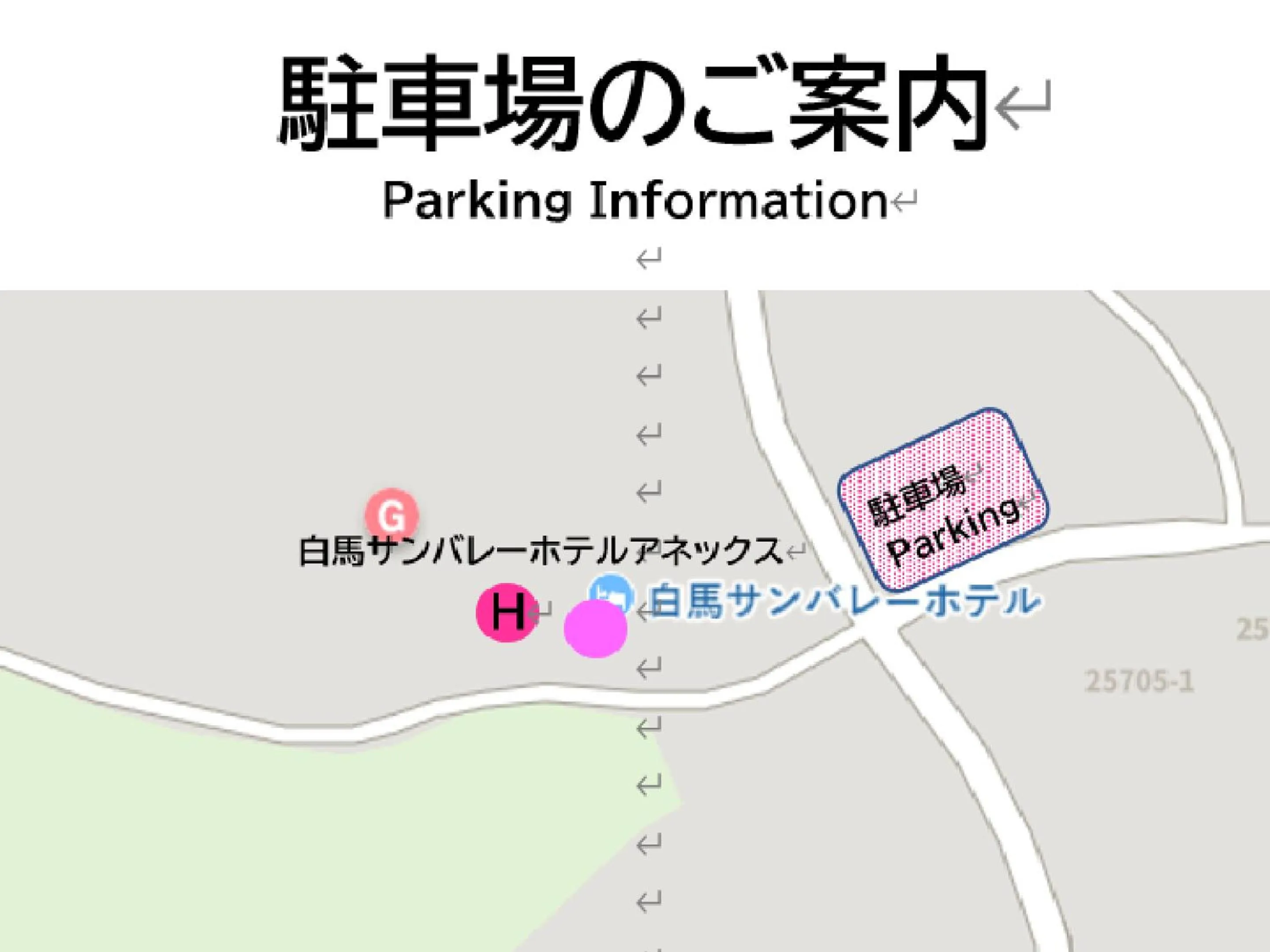 Parking in Hakuba Sun Valley Hotel