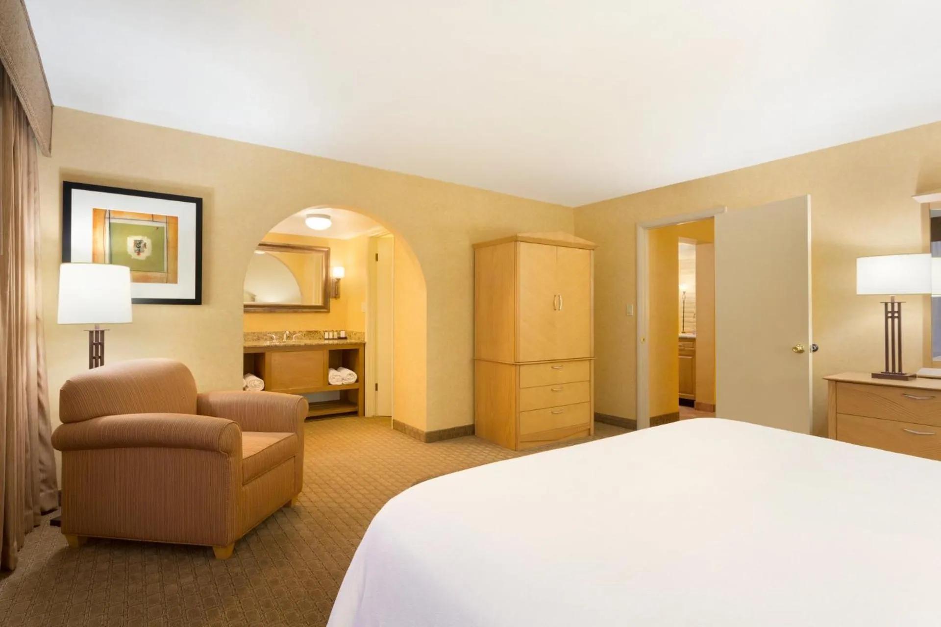 Bedroom, Room Photo in Embassy Suites Phoenix Airport at 24th Street
