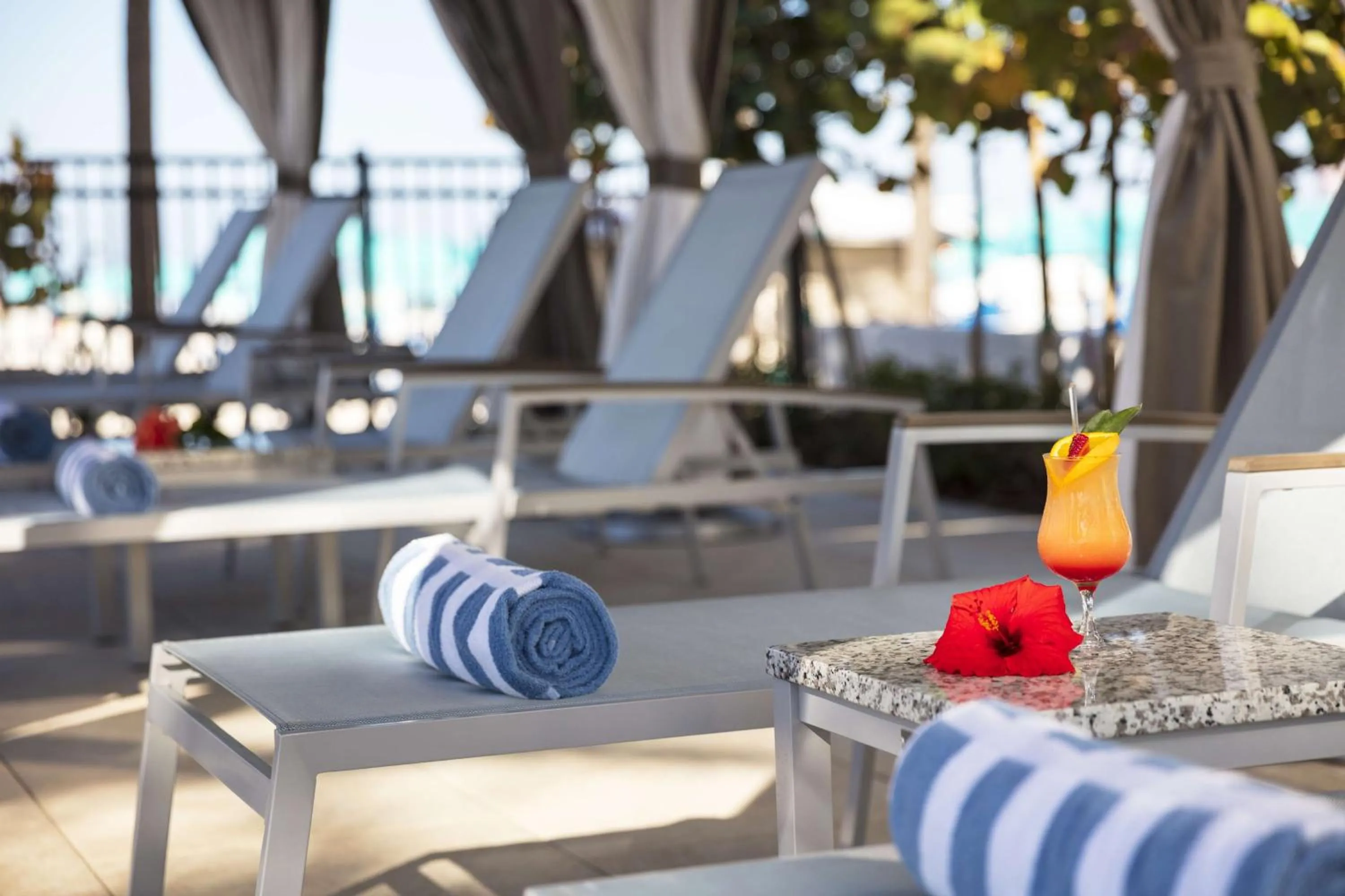 Pool view in Hilton Clearwater Beach Resort & Spa